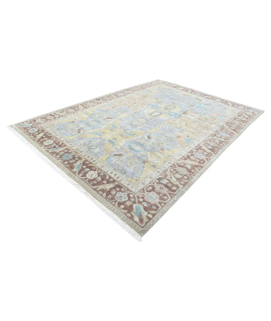 Hand Knotted Agra Polonaise Wool Rug - 8'1'' x 11'4''