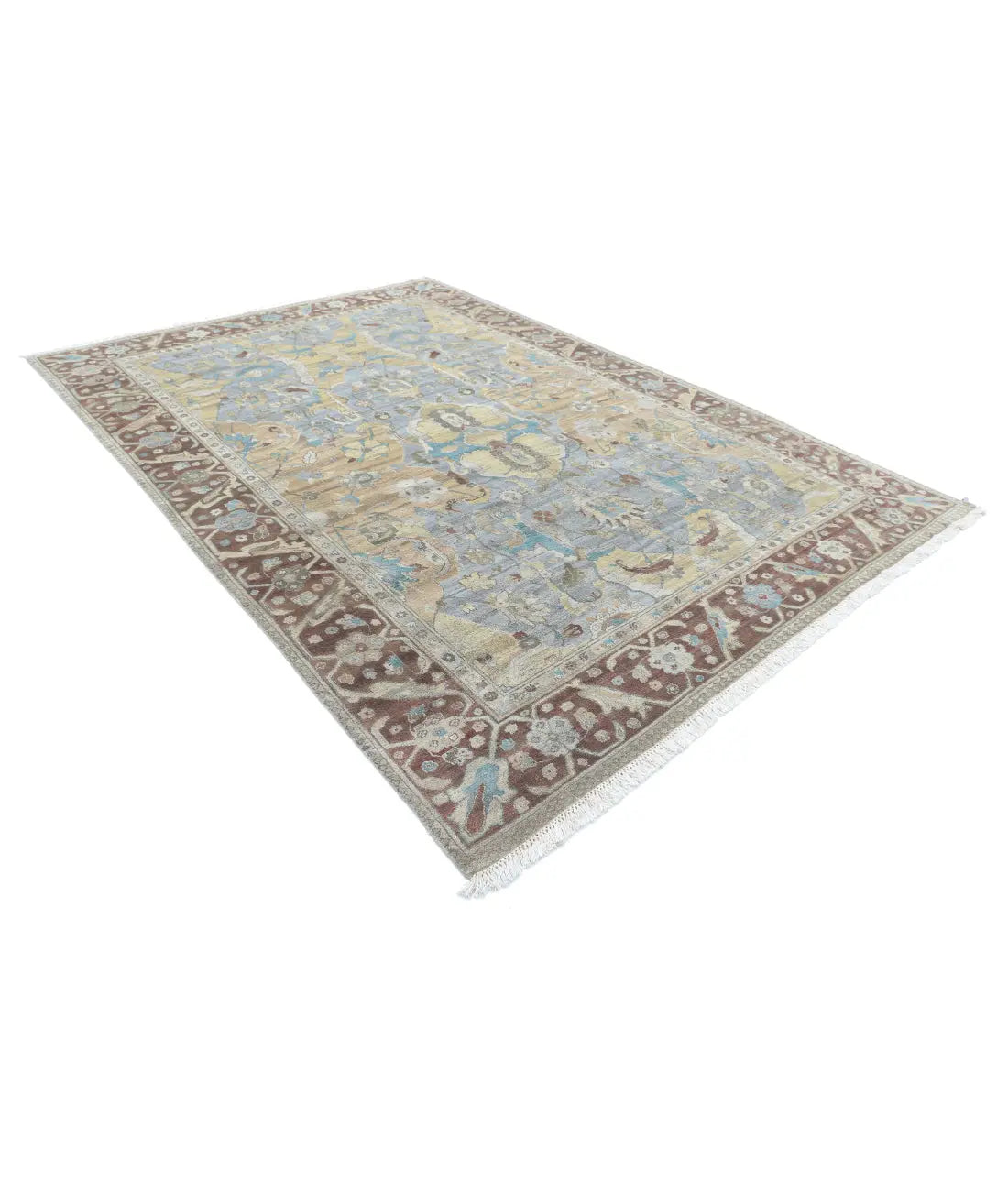 Hand Knotted Agra Polonaise Wool Rug - 8'1'' x 11'4''