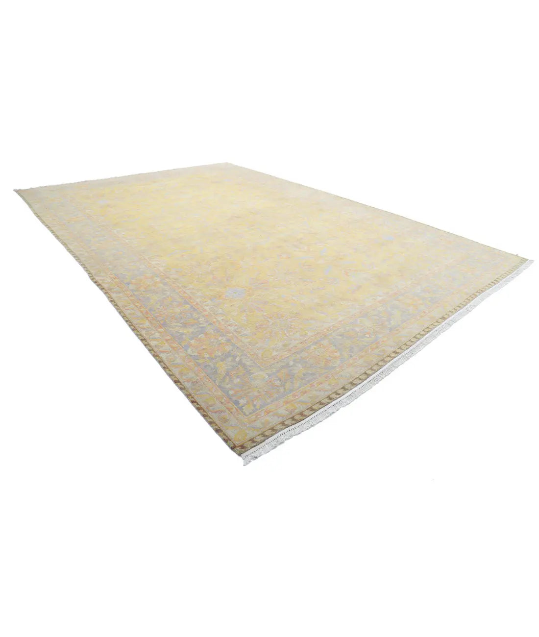 Hand Knotted Agra Wool Rug - 12'0'' x 18'2''