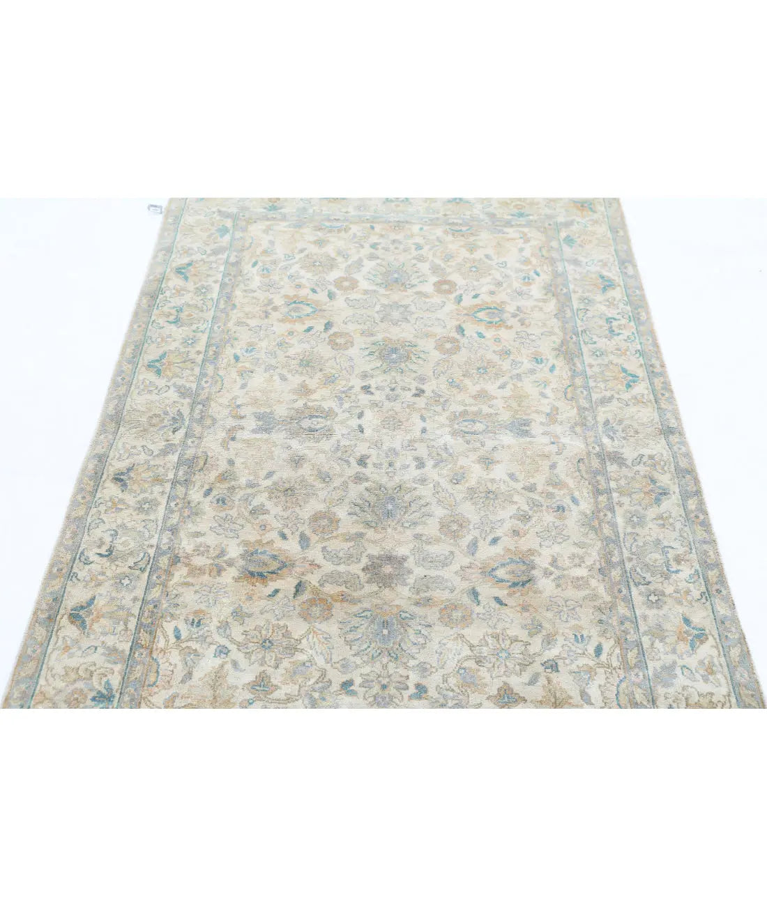 Hand Knotted Agra Wool Rug - 3'11'' x 6'0''