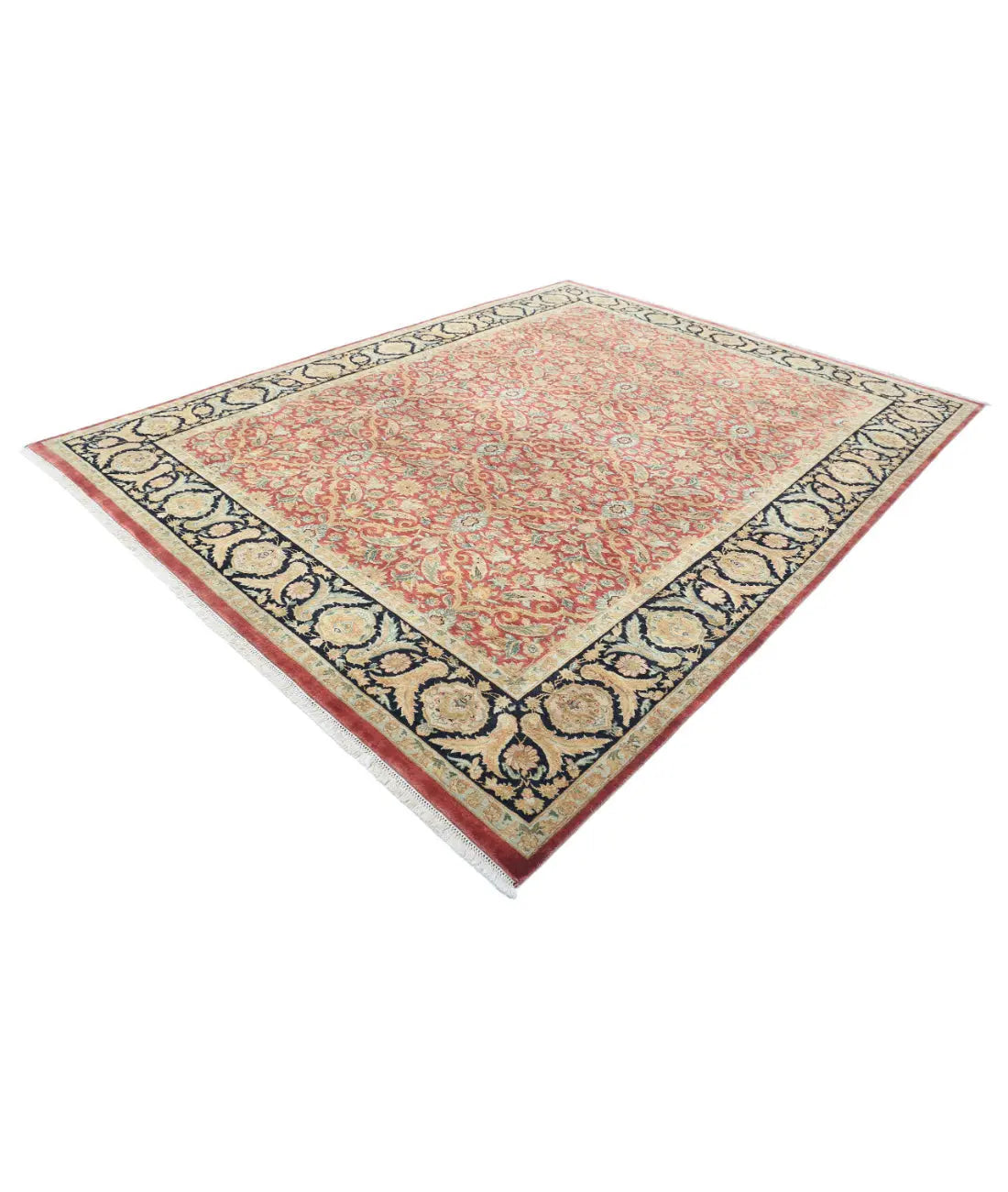 Hand Knotted Agra Wool Rug - 8'10'' x 11'8''