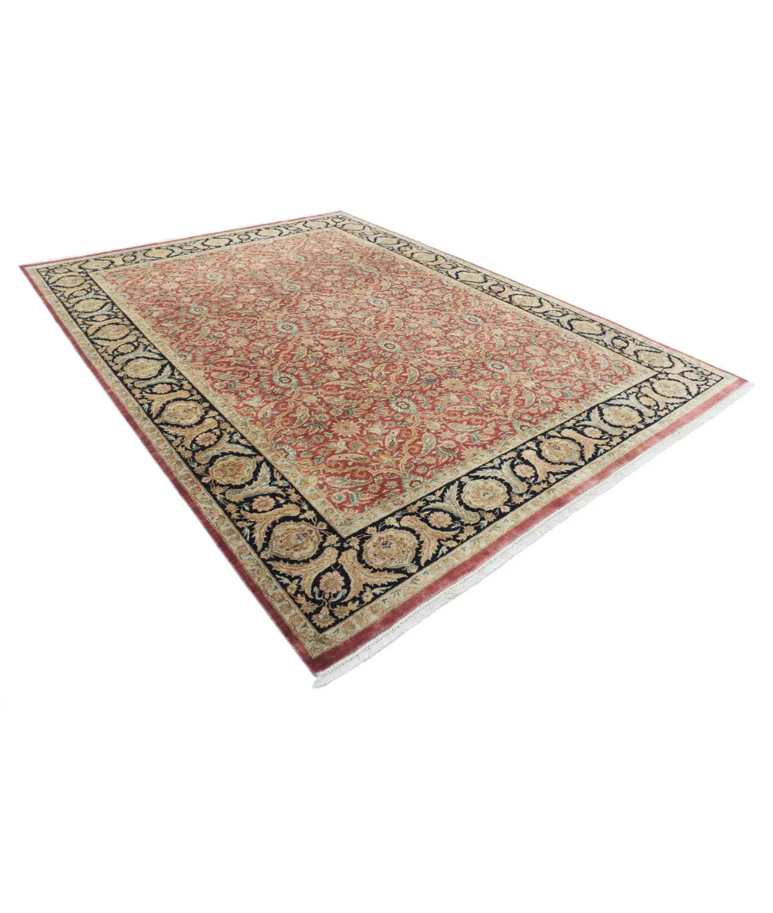 Hand Knotted Agra Wool Rug - 8'10'' x 11'8''