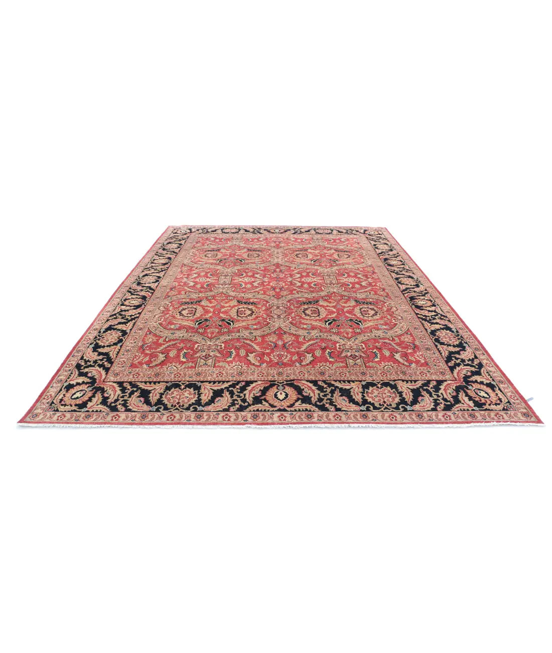 Hand Knotted Agra Wool Rug - 9'5'' x 12'5''