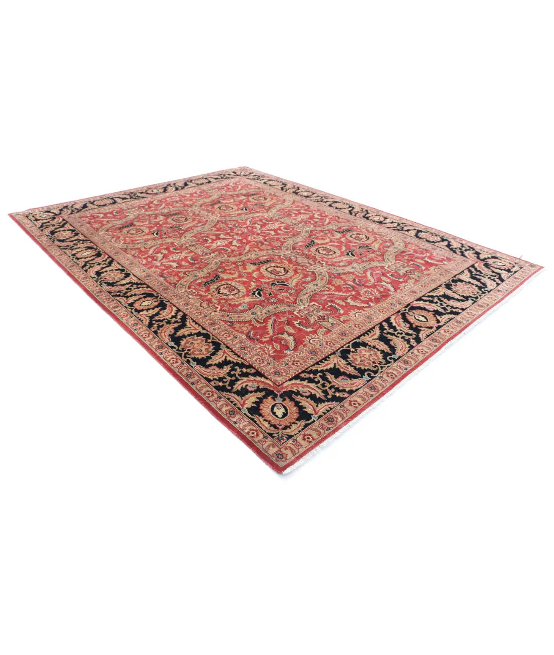 Hand Knotted Agra Wool Rug - 9'5'' x 12'5''