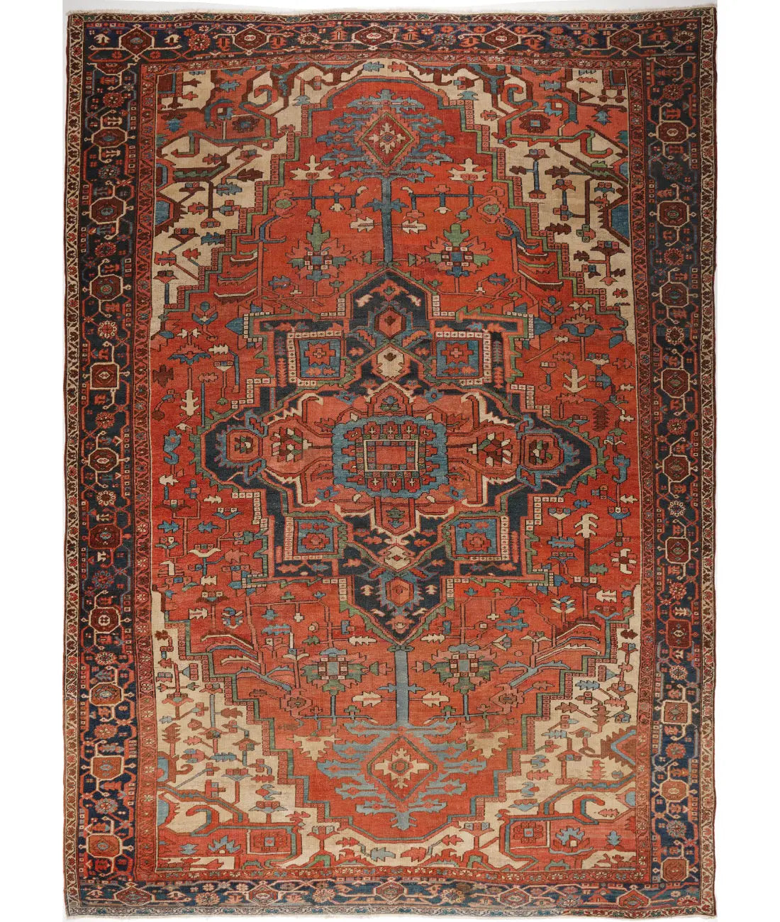 Hand Knotted Antique Masterpiece Persian Heriz Wool Rug - 10&#39;0&#39;&#39; x 14&#39;5&#39;&#39; Arteverk Arteverk Rugs