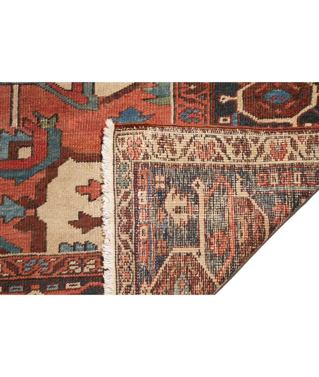 Hand Knotted Antique Masterpiece Persian Heriz Wool Rug - 10'0'' x 14'5'' Arteverk Arteverk Rugs