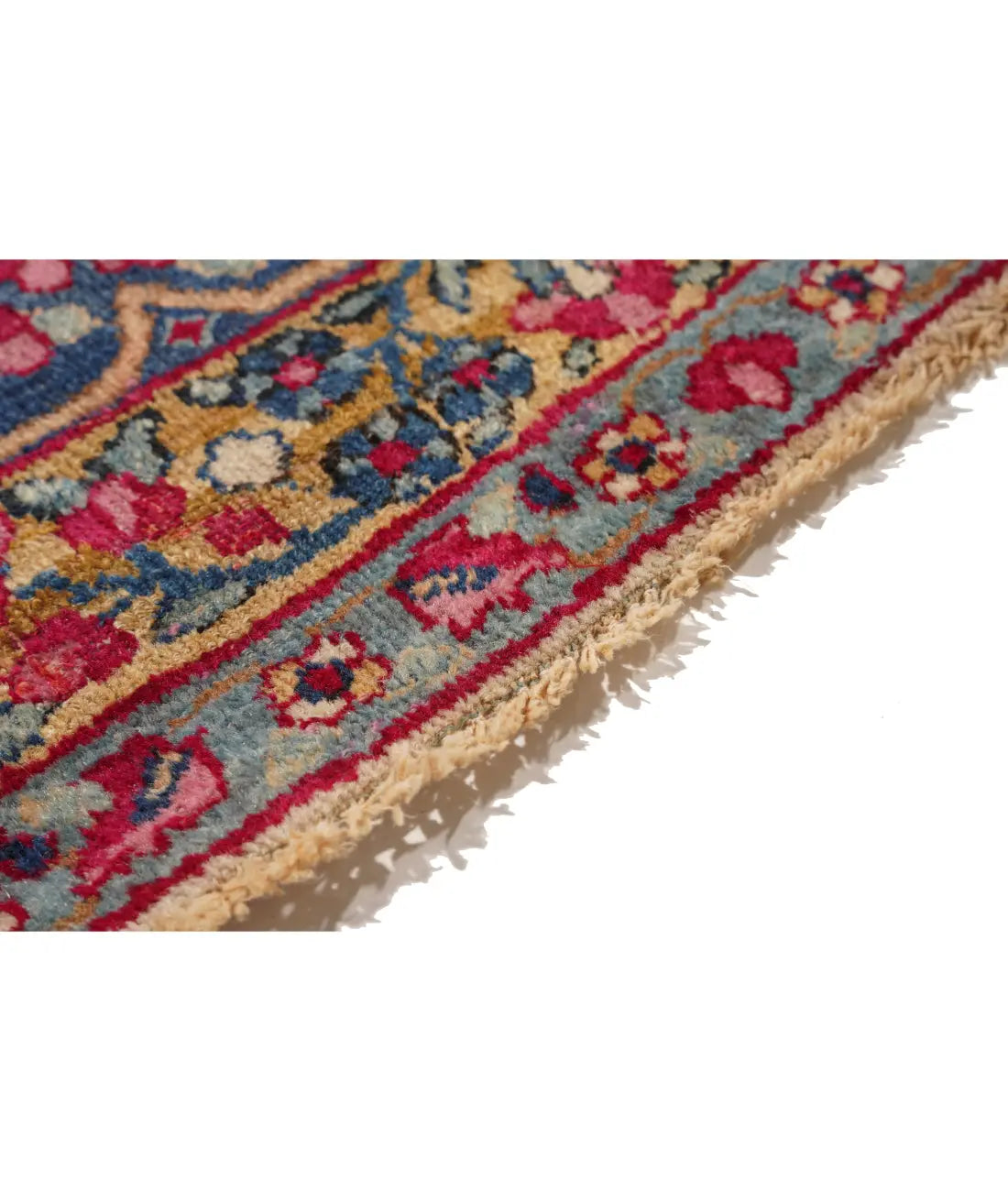 Hand Knotted Antique Masterpiece Persian Kerman Wool Rug - 8'11'' x 11'7'' Arteverk Arteverk Rugs