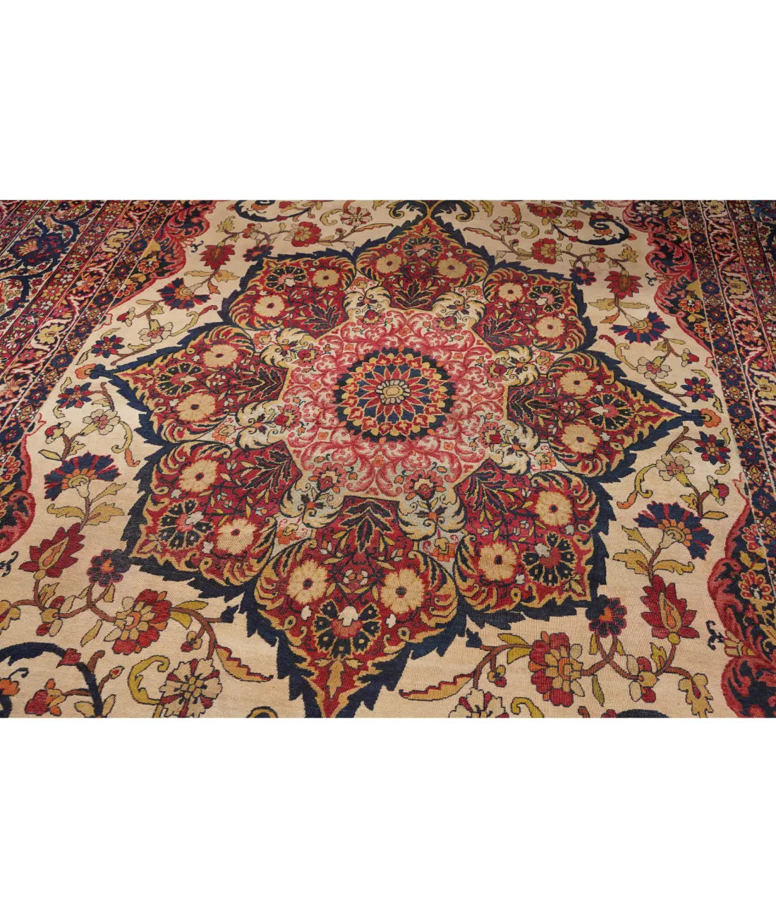 Hand Knotted Antique Masterpiece Persian Kermanshah Wool Rug - 11'0'' x 15'6'' Arteverk Arteverk Rugs