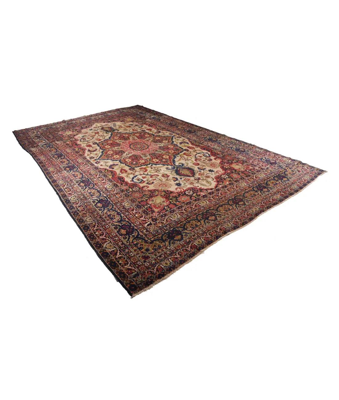 Hand Knotted Antique Masterpiece Persian Kermanshah Wool Rug - 11'0'' x 15'6'' Arteverk Arteverk Rugs