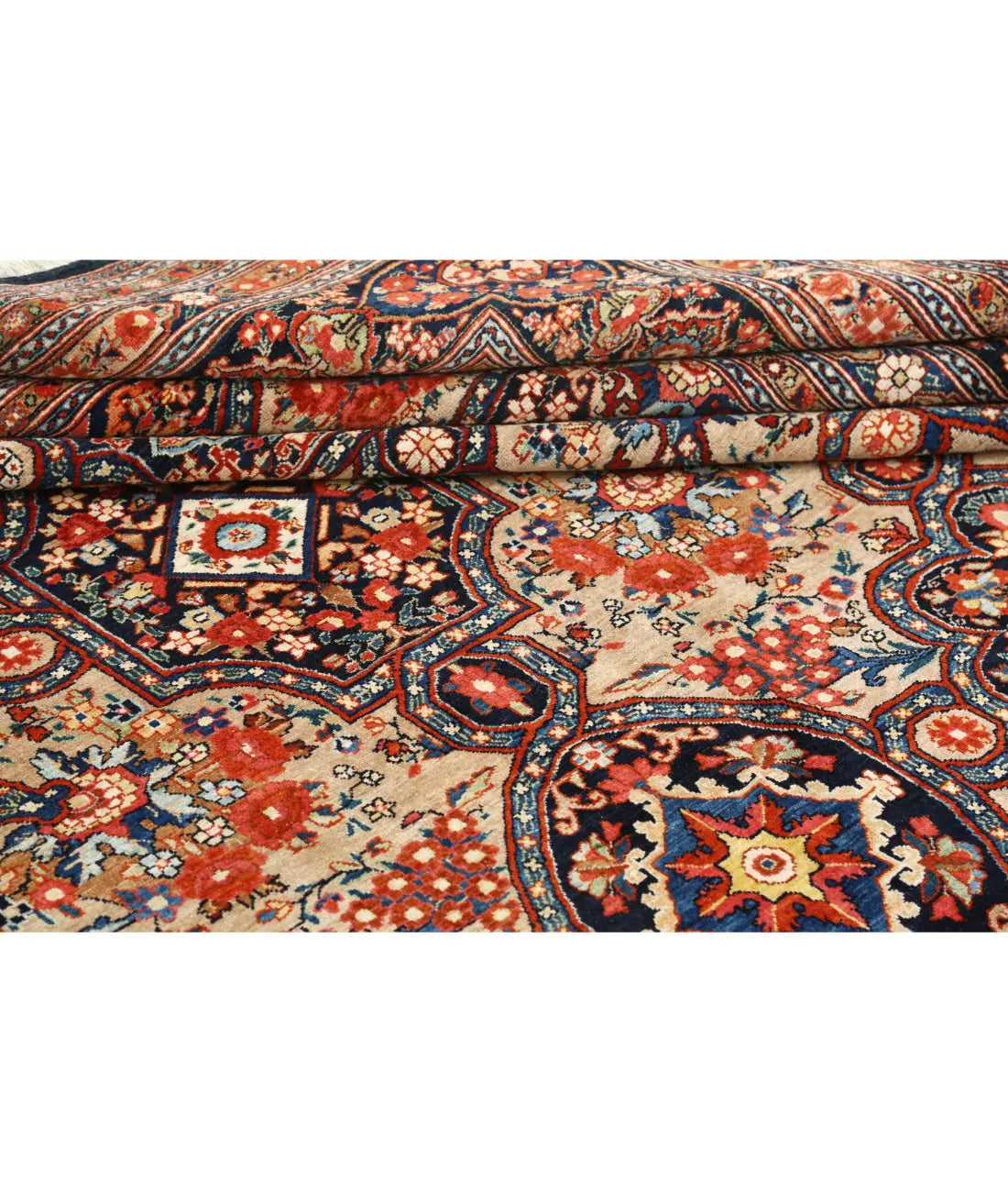 Hand Knotted Antique Masterpiece Persian Tabriz Fine Wool Rug - 10'10'' x 20'7'' - Arteverk Rugs Area rug