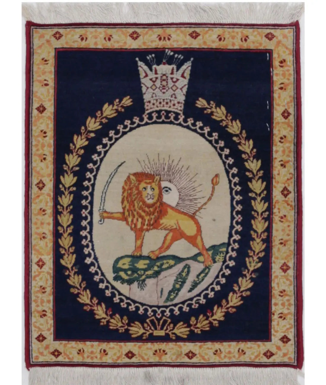 Tapis persan Tabriz en laine fine, chef-d&#39;œuvre antique noué à la main, 1&#39;5&#39;&#39; x 1&#39;9&#39;&#39;