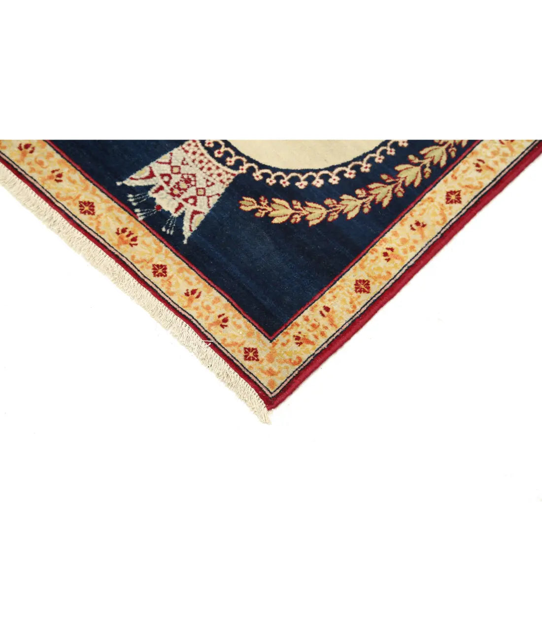 Tapis persan Tabriz en laine fine, chef-d'œuvre antique noué à la main, 1'5'' x 1'9''