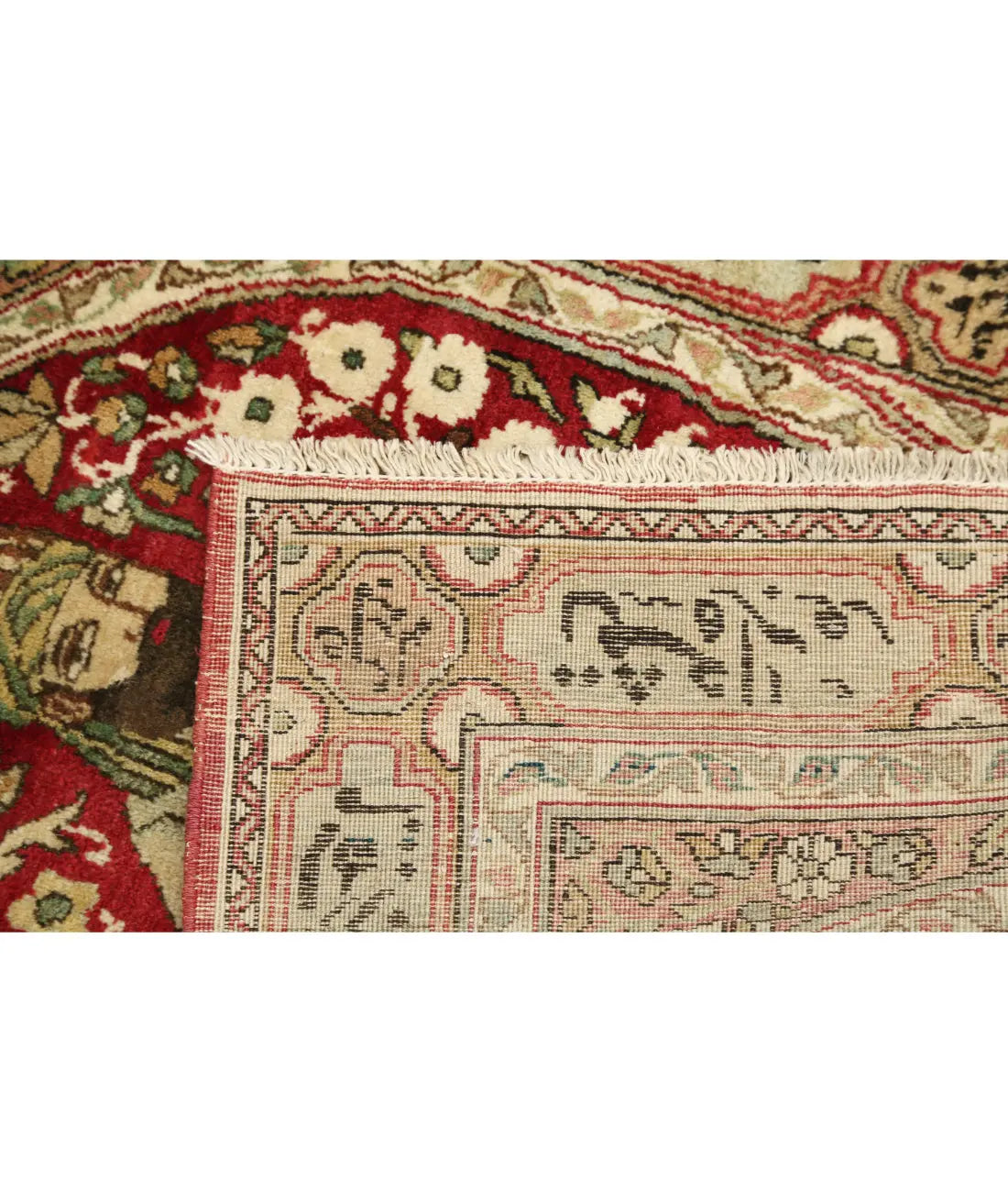 Hand Knotted Antique Masterpiece Persian Tabriz Fine Wool Rug - 2'0'' x 2'9'' - Arteverk Rugs Area rug