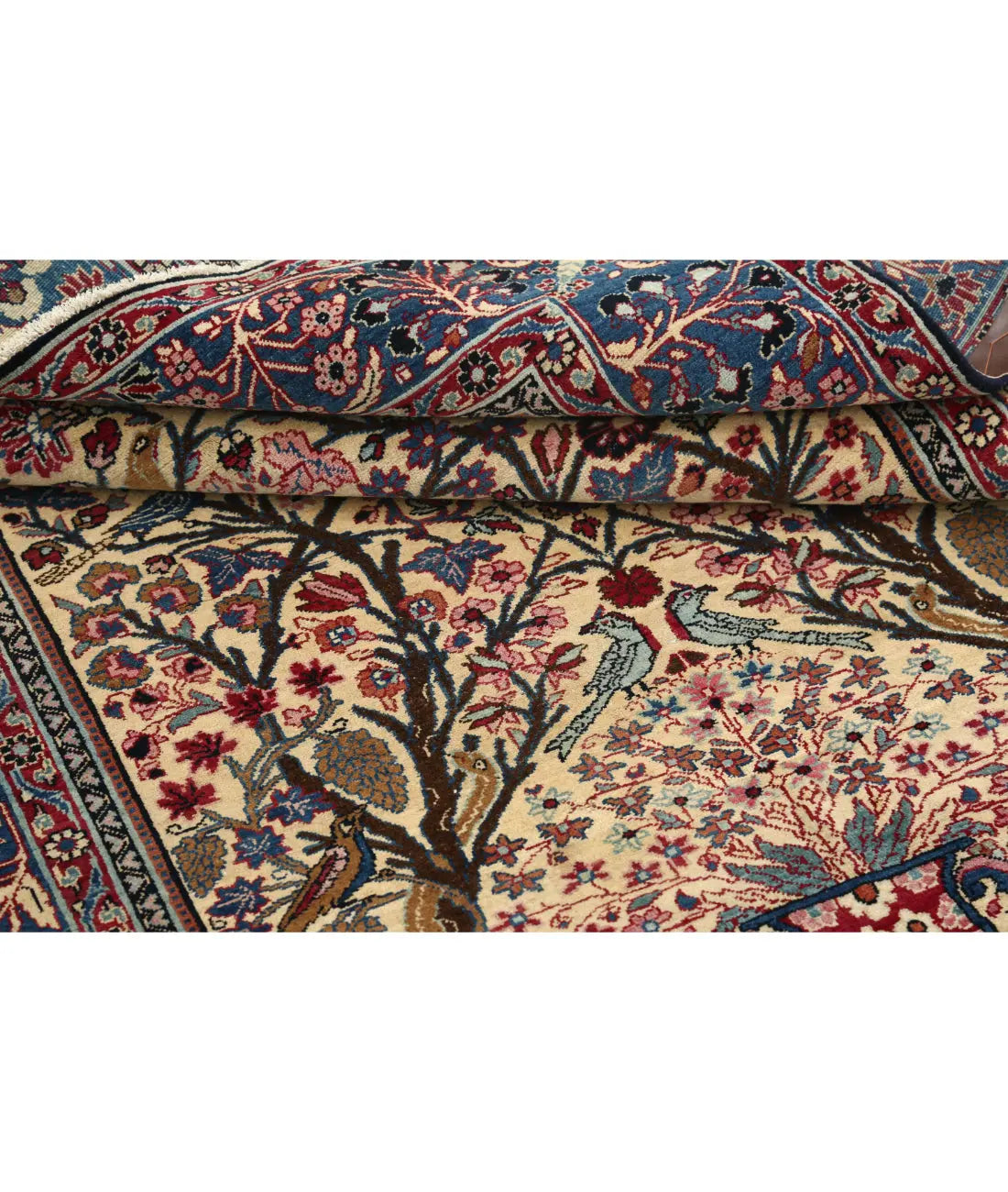 Hand Knotted Antique Masterpiece Persian Tabriz Fine Wool Rug - 4'2'' x 6'1'' - Arteverk Rugs Area rug