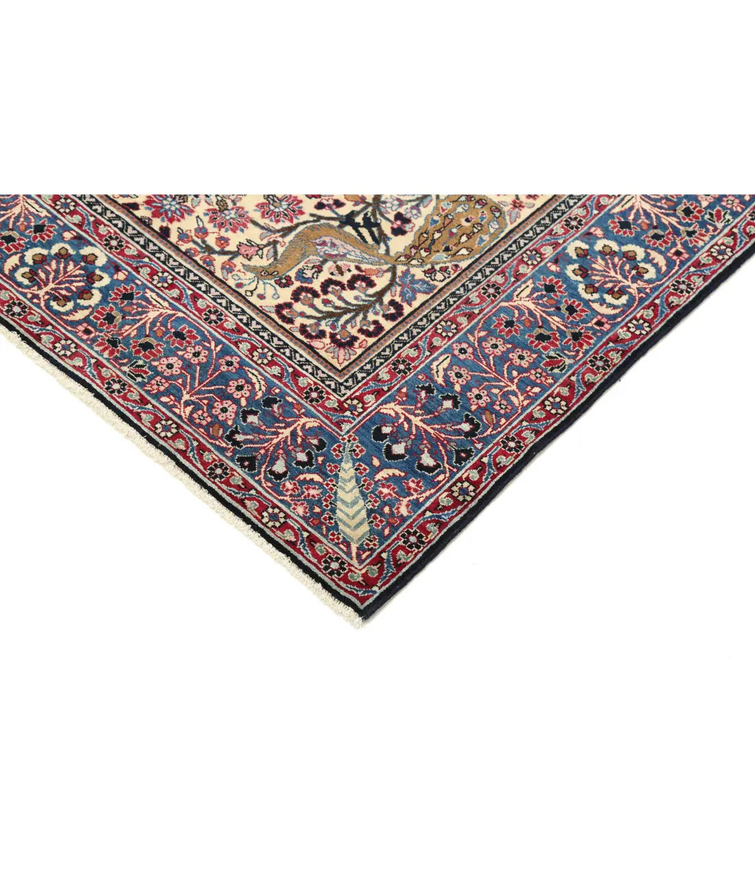 Hand Knotted Antique Masterpiece Persian Tabriz Fine Wool Rug - 4'2'' x 6'1'' - Arteverk Rugs Area rug