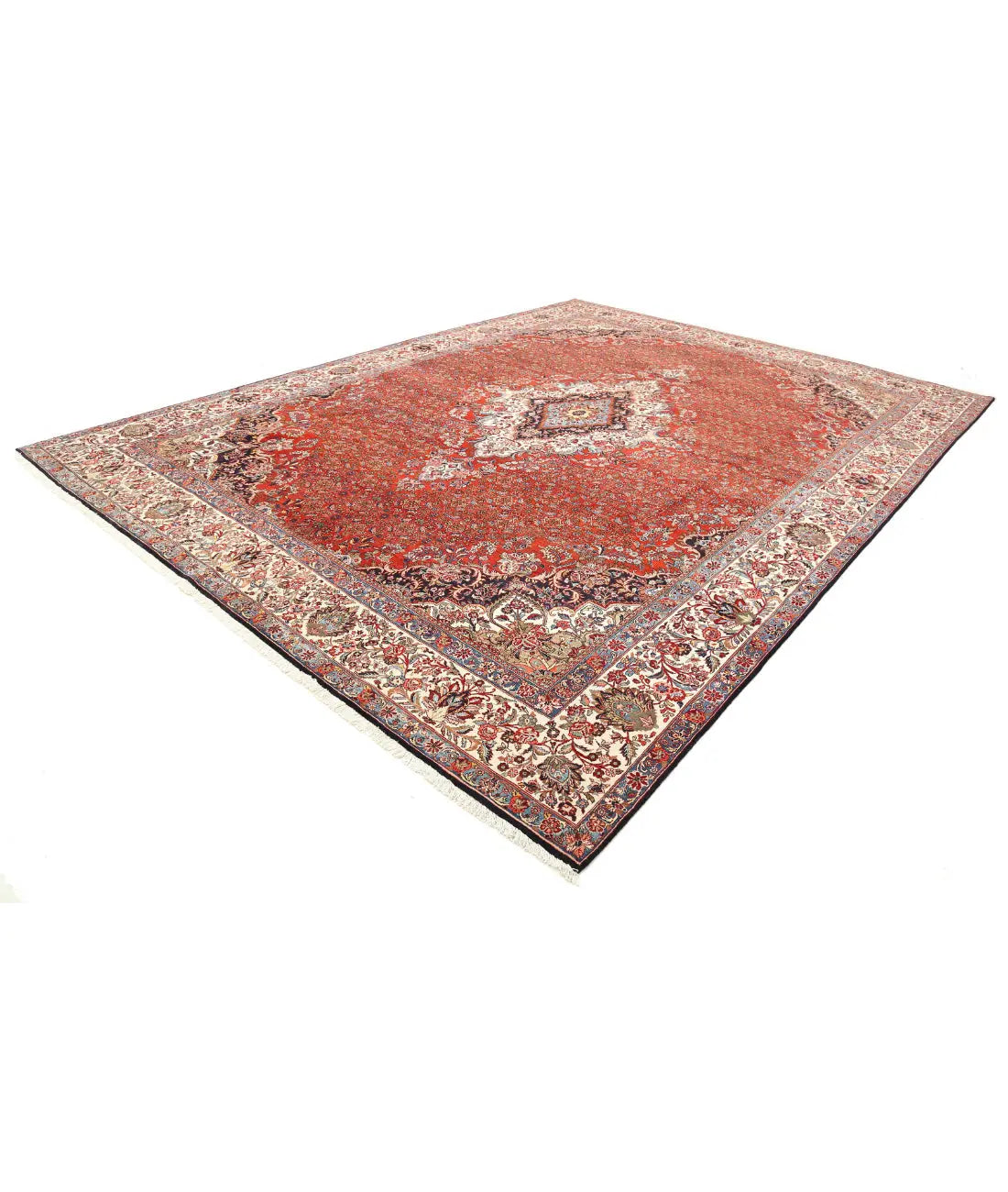 Hand Knotted Antique Persian Bijar Fine Wool Rug - 11'0'' x 14'7'' - Arteverk Rugs Area rug