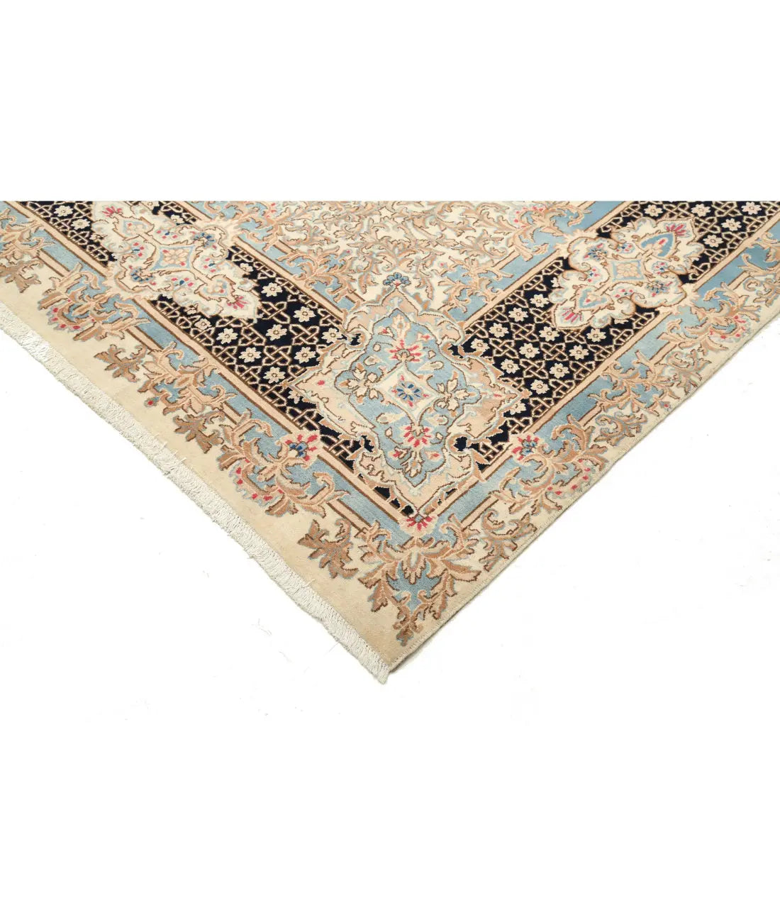 Hand Knotted Antique Persian Kerman Wool Rug - 9'11'' x 13'8'' - Arteverk Rugs Area rug