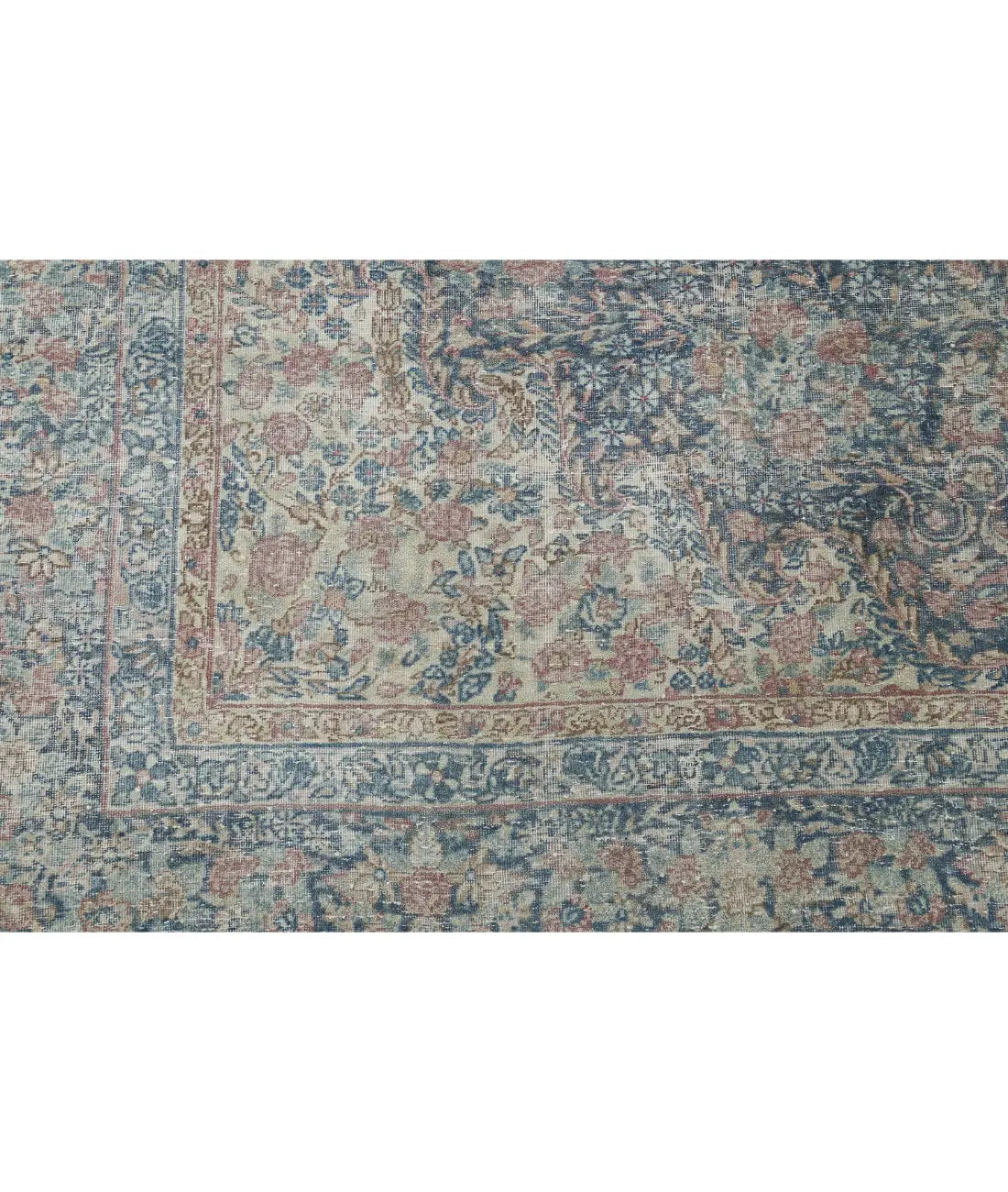 Hand Knotted Antique Persian Laver Kerman Wool Rug - 6'11'' x 8'10'' - Arteverk Rugs Area rug