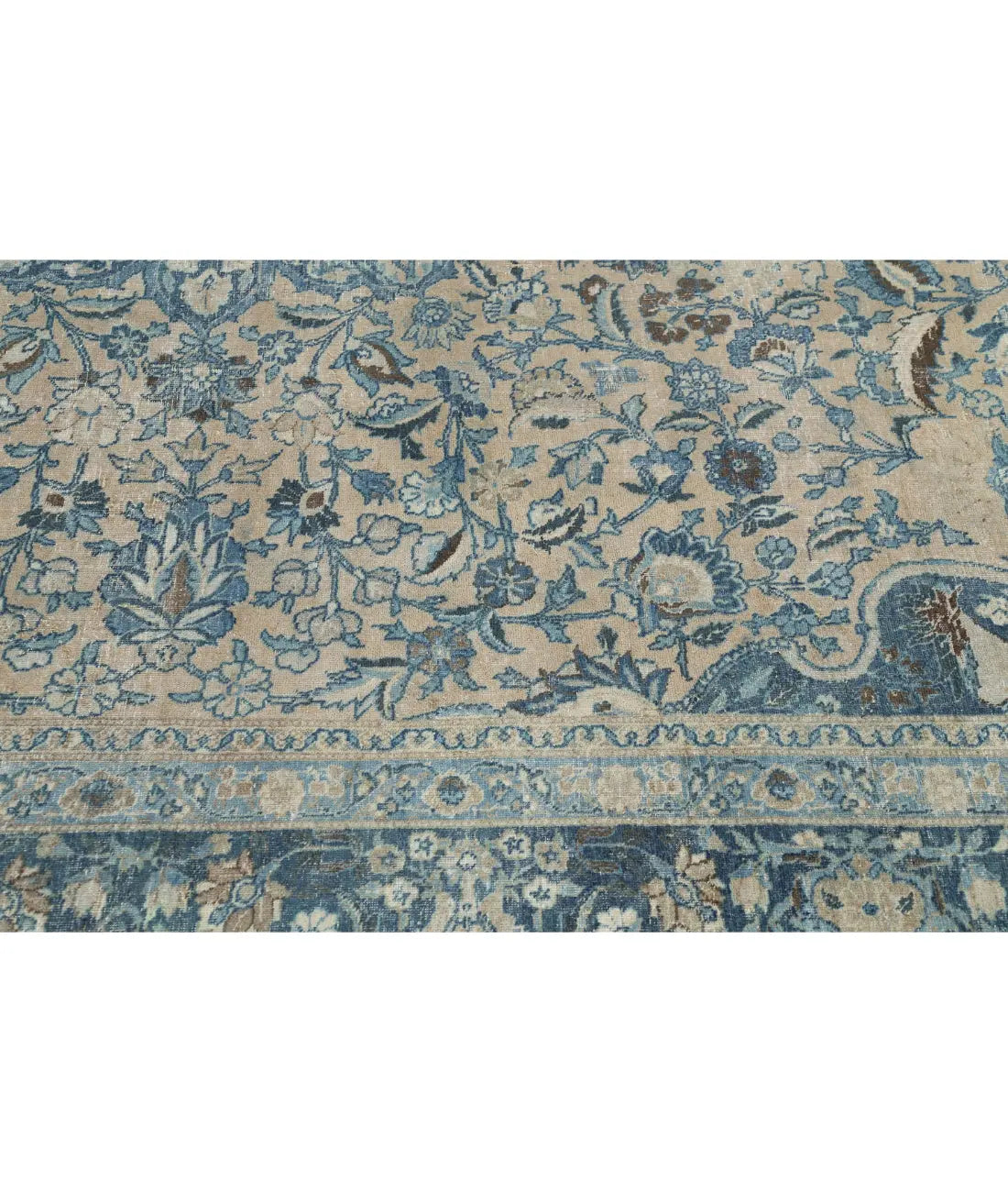 Hand Knotted Antique Persian Tabriz Wool Rug - 11'1'' x 14'9'' - Arteverk Rugs Area rug