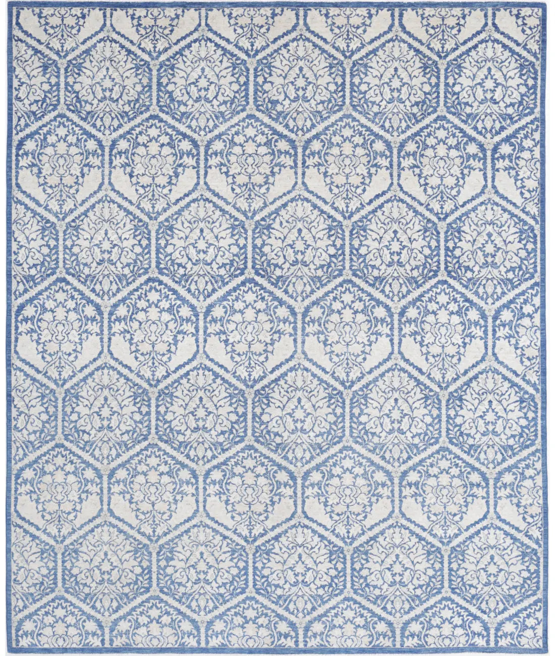 Hand Knotted Art & Craft Wool Rug - 8'0'' x 9'9''