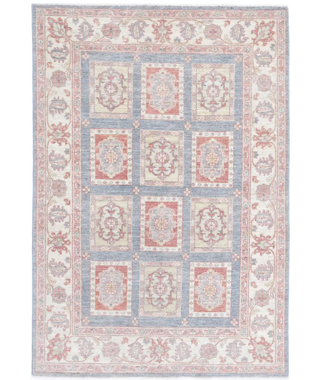 Hand Knotted Bakhtiari Wool Rug - 4'0'' x 5'11''