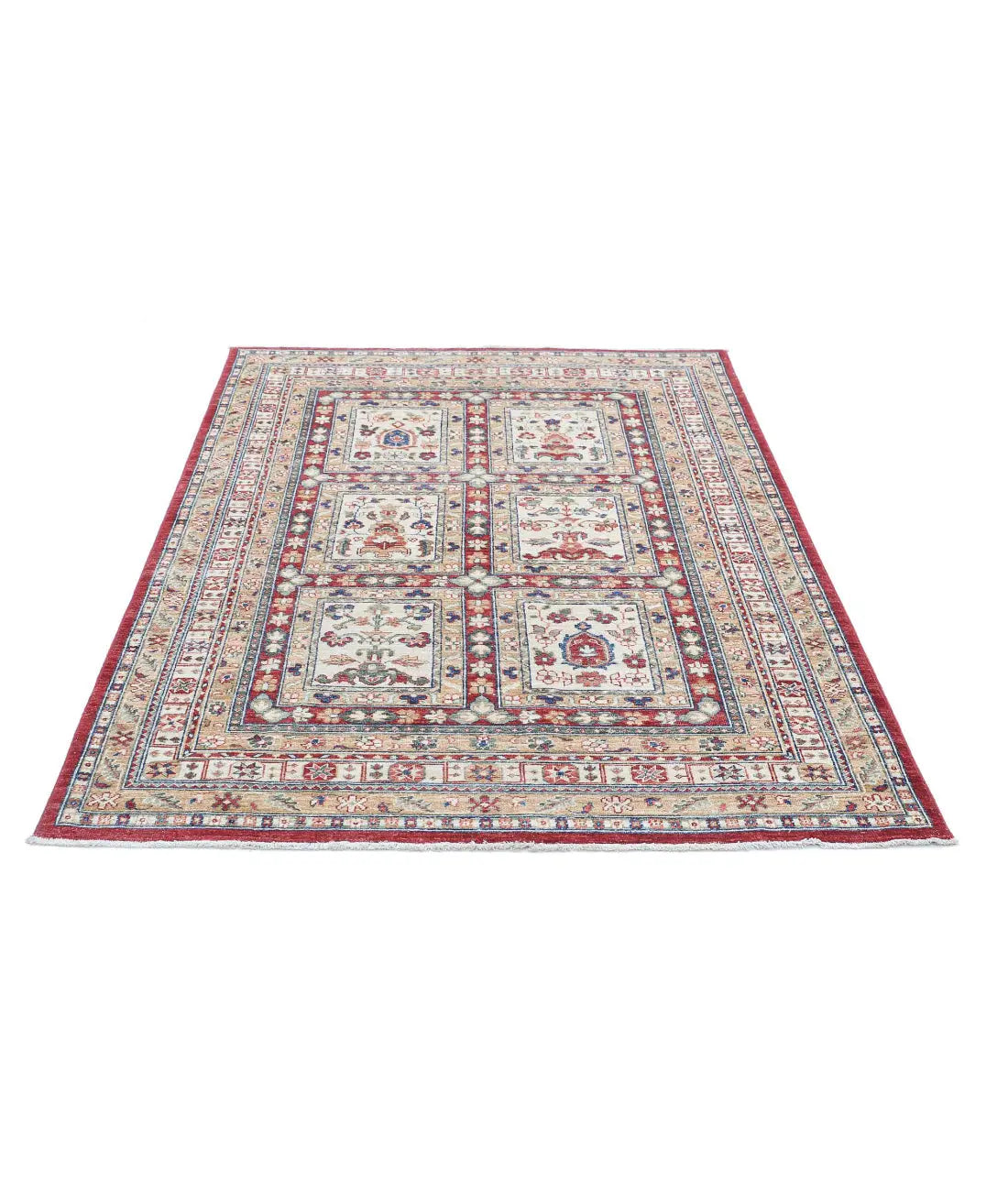 Hand Knotted Bakhtiari Wool Rug - 4'7'' x 6'5''