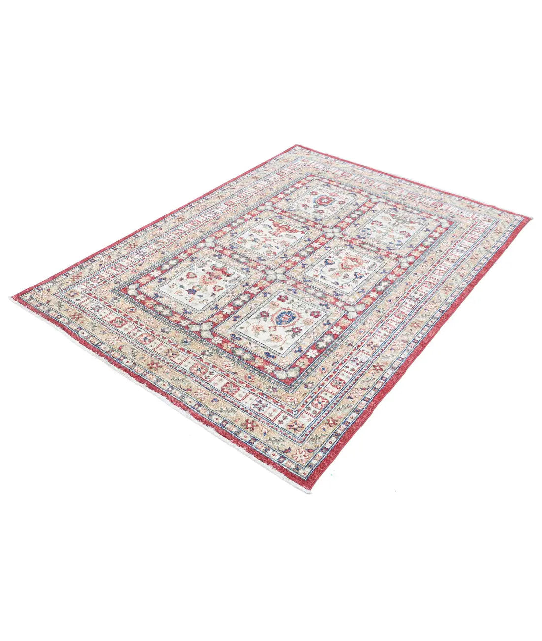 Hand Knotted Bakhtiari Wool Rug - 4'7'' x 6'5''