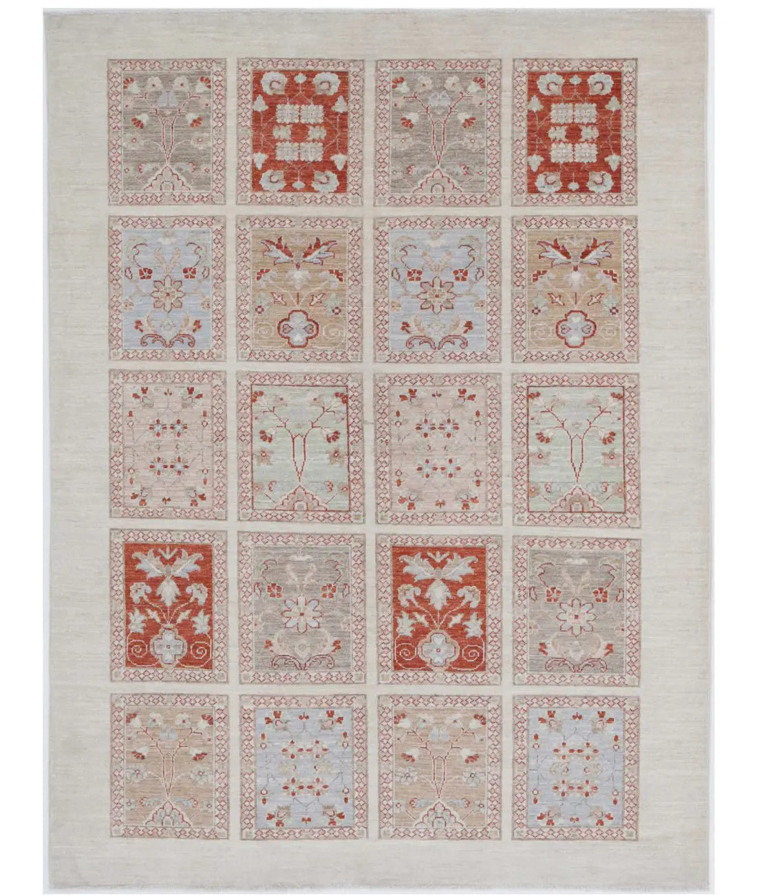 Hand Knotted Bakhtiari Wool Rug - 4&#39;9&#39;&#39; x 6&#39;4&#39;&#39;