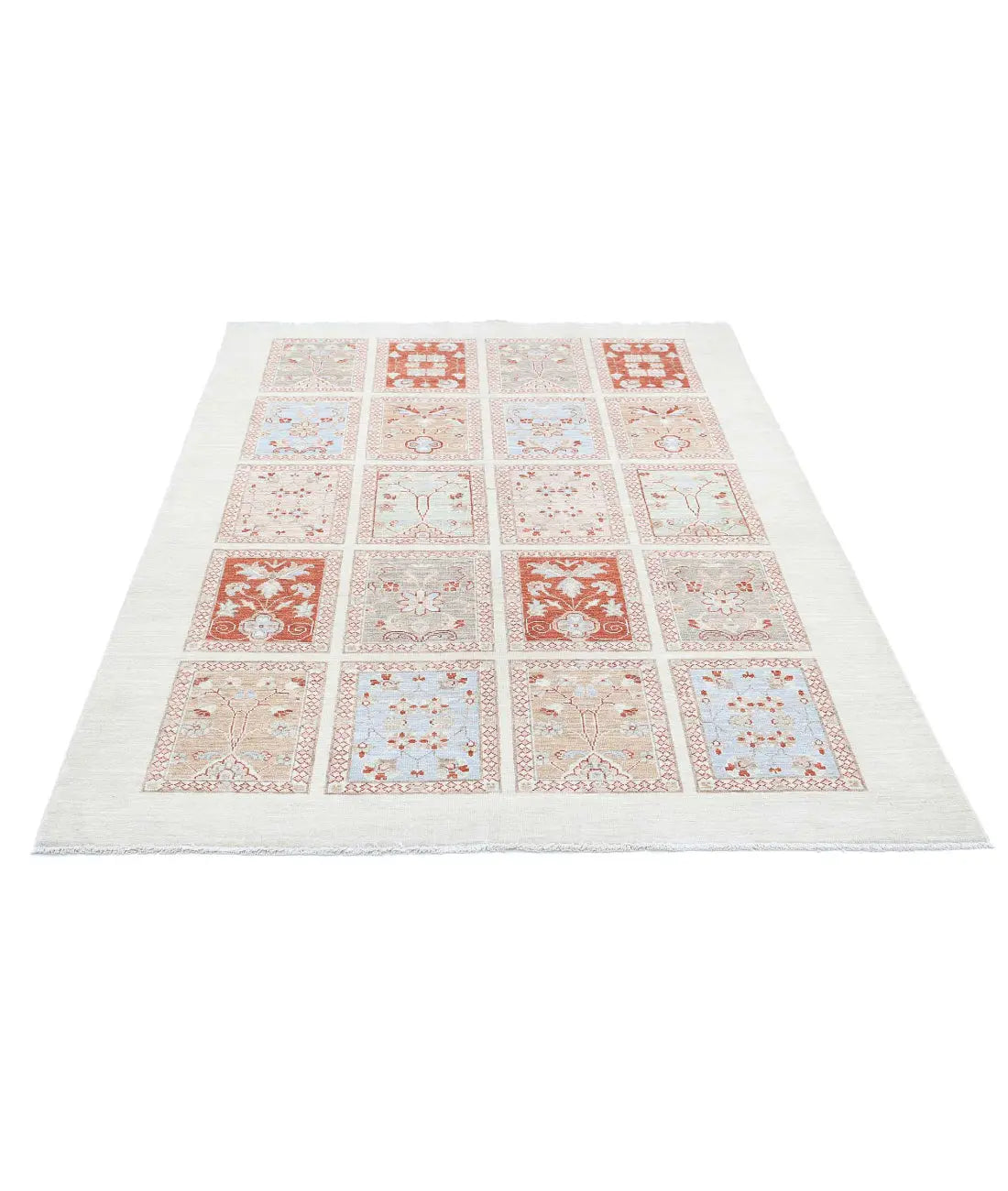 Hand Knotted Bakhtiari Wool Rug - 4'9'' x 6'4''