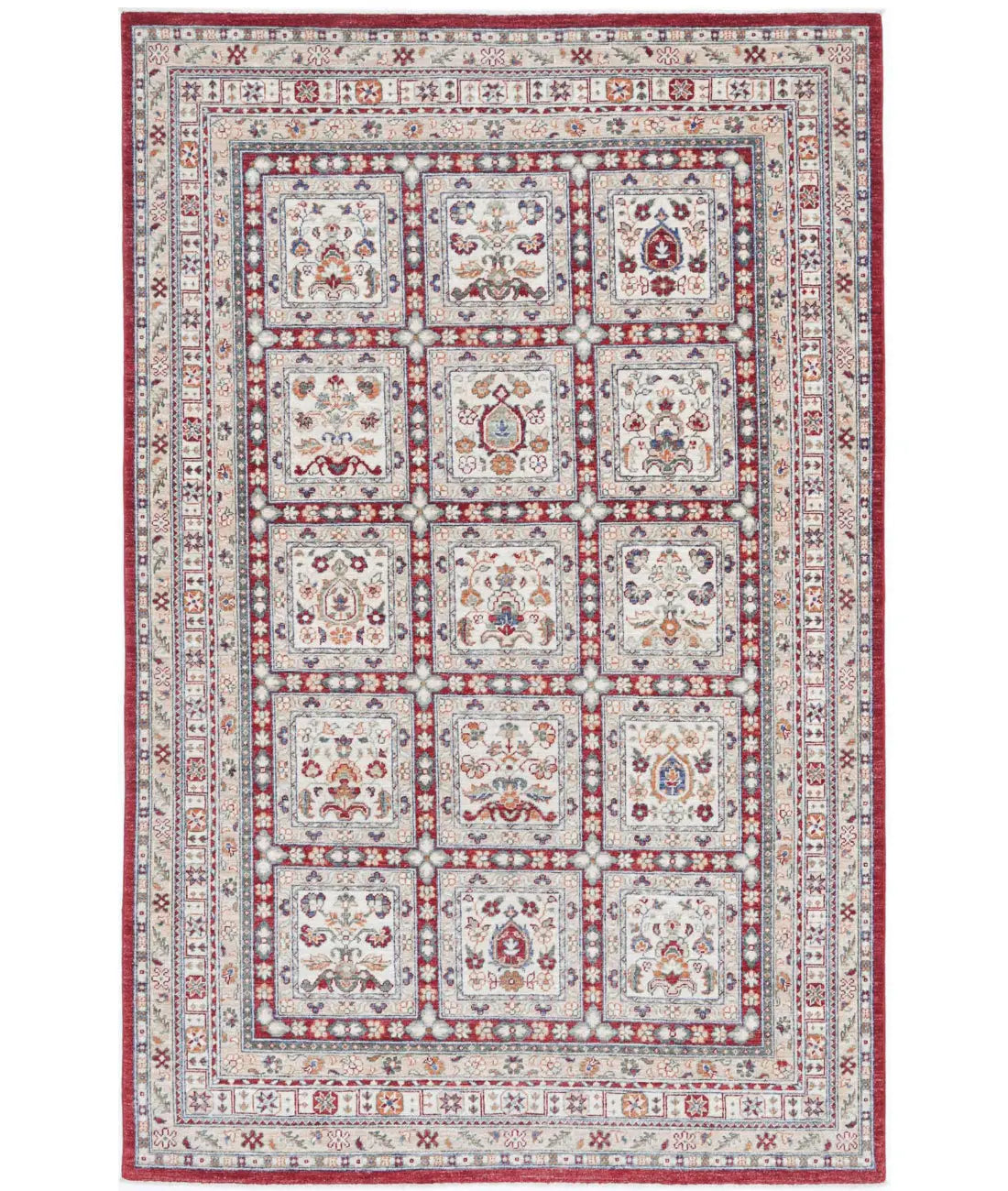 Hand Knotted Bakhtiari Wool Rug - 5'5'' x 8'6''