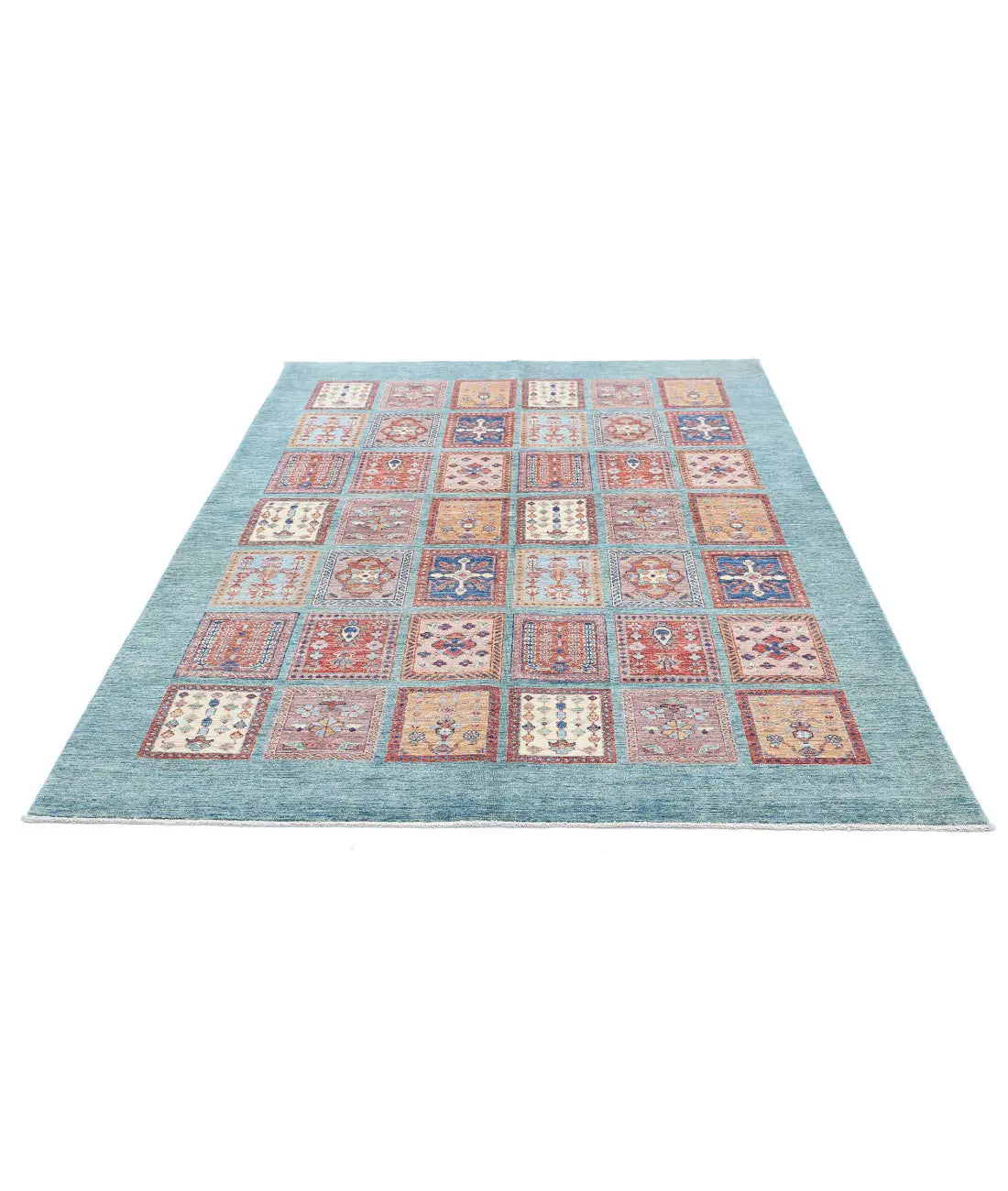 Hand Knotted Bakhtiari Wool Rug - 5'7'' x 7'9''