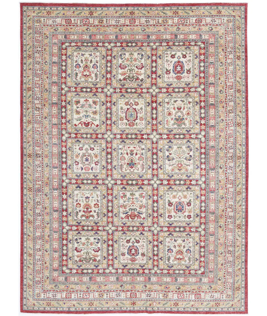 Hand Knotted Bakhtiari Wool Rug - 6&#39;10&#39;&#39; x 9&#39;7&#39;&#39;