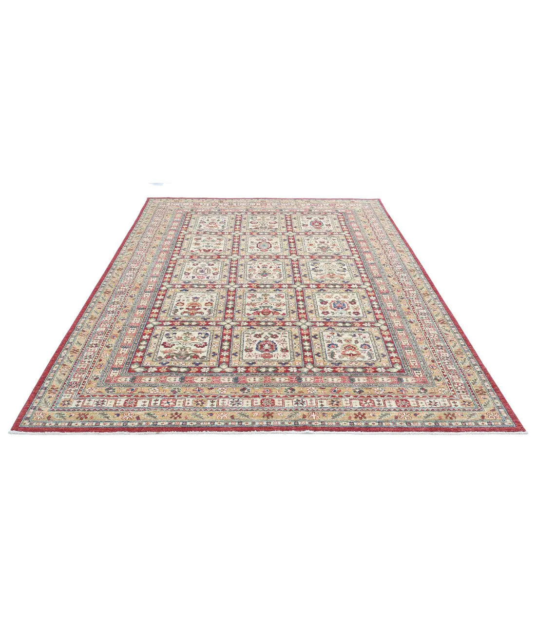 Hand Knotted Bakhtiari Wool Rug - 6'10'' x 9'7''