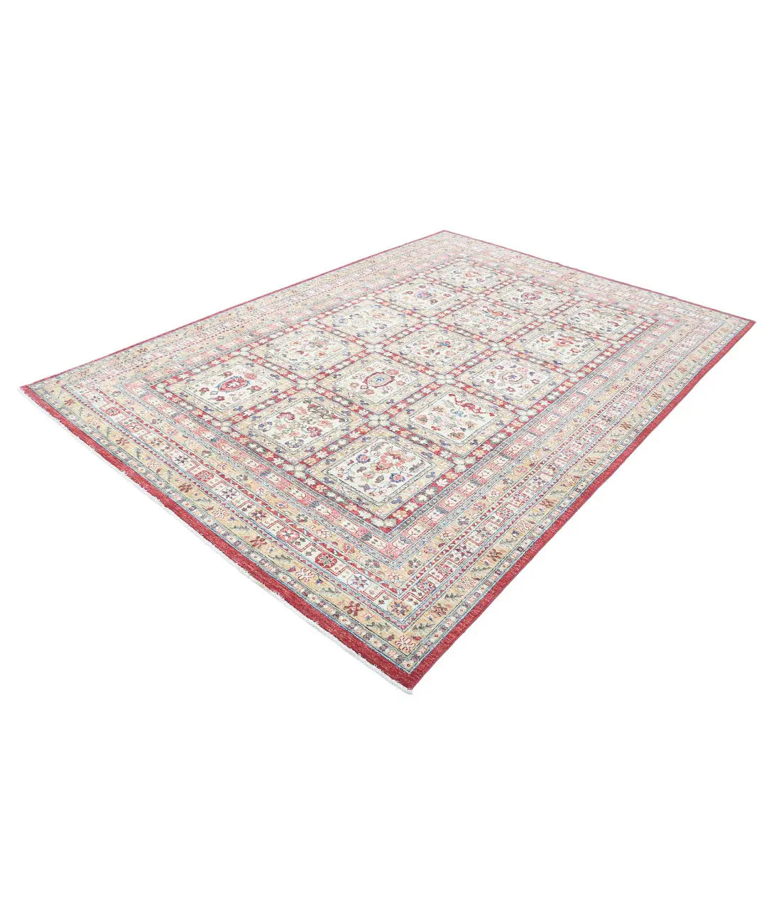 Hand Knotted Bakhtiari Wool Rug - 6'10'' x 9'7''