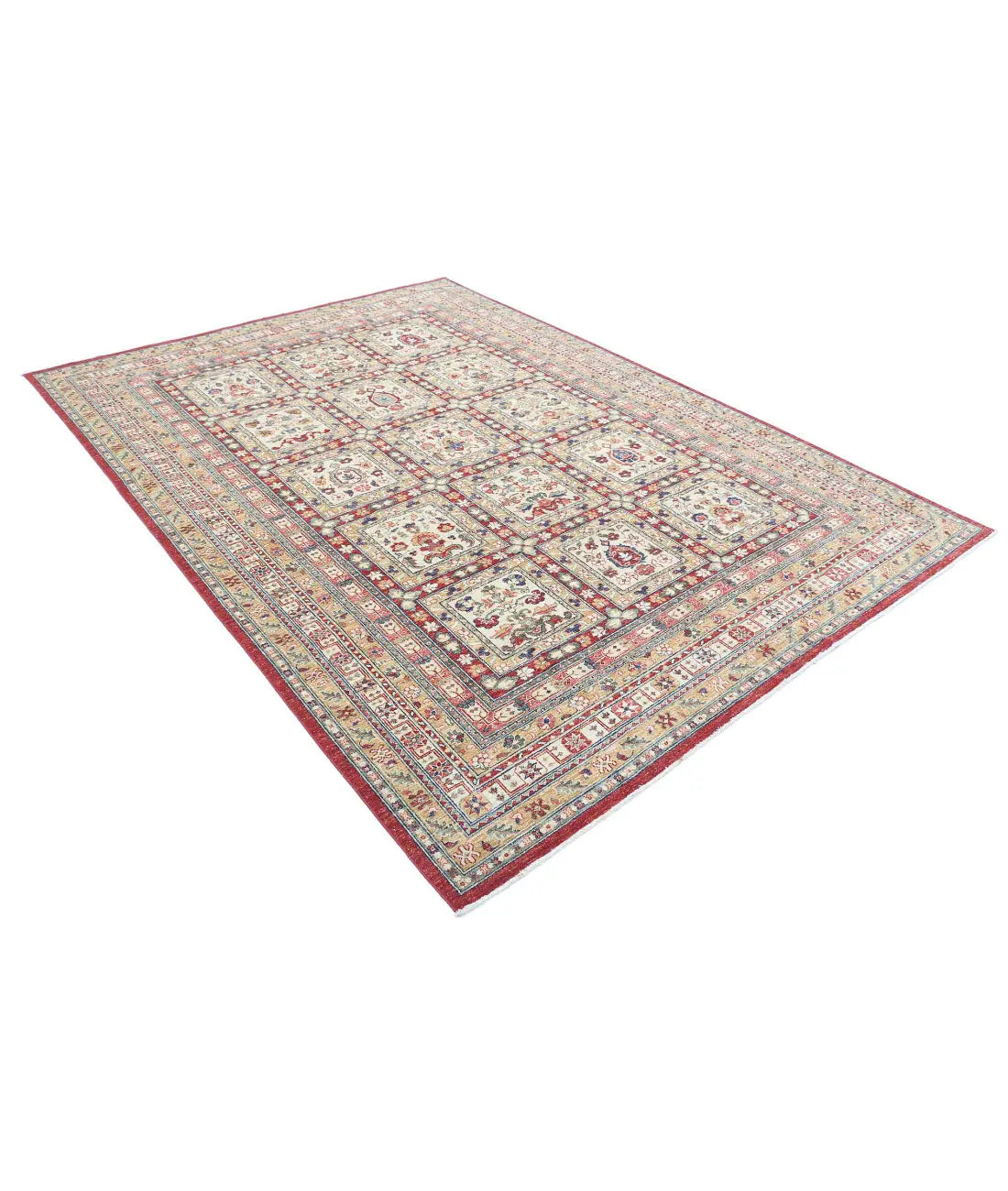 Hand Knotted Bakhtiari Wool Rug - 6'10'' x 9'7''