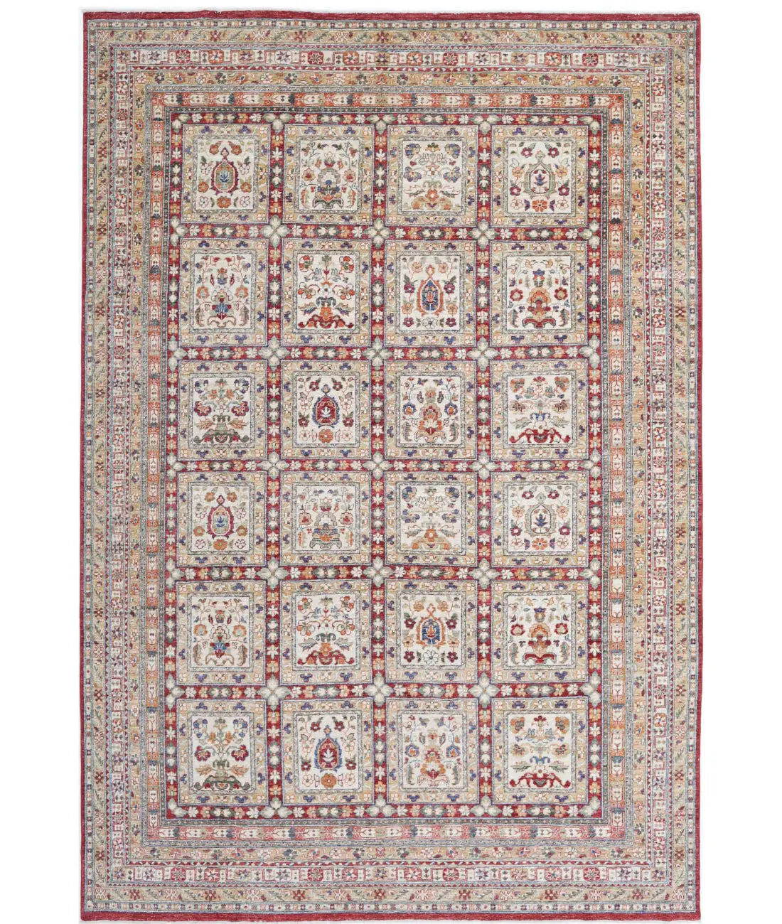 Hand Knotted Bakhtiari Wool Rug - 7&#39;10&#39;&#39; x 11&#39;5&#39;&#39;