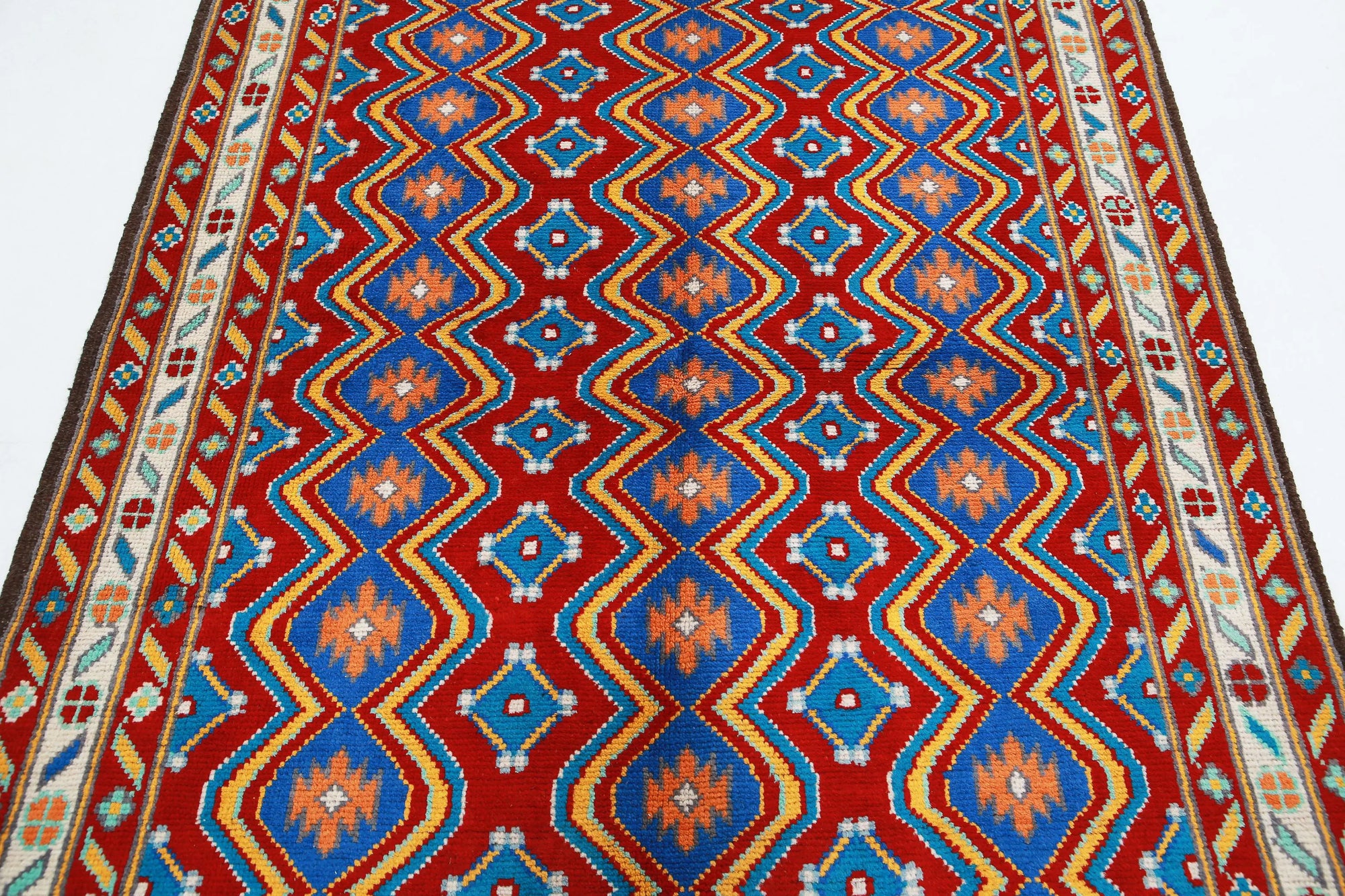 Hand Knotted Baluch Revival Wool Rug - 5'0'' x 6'4''