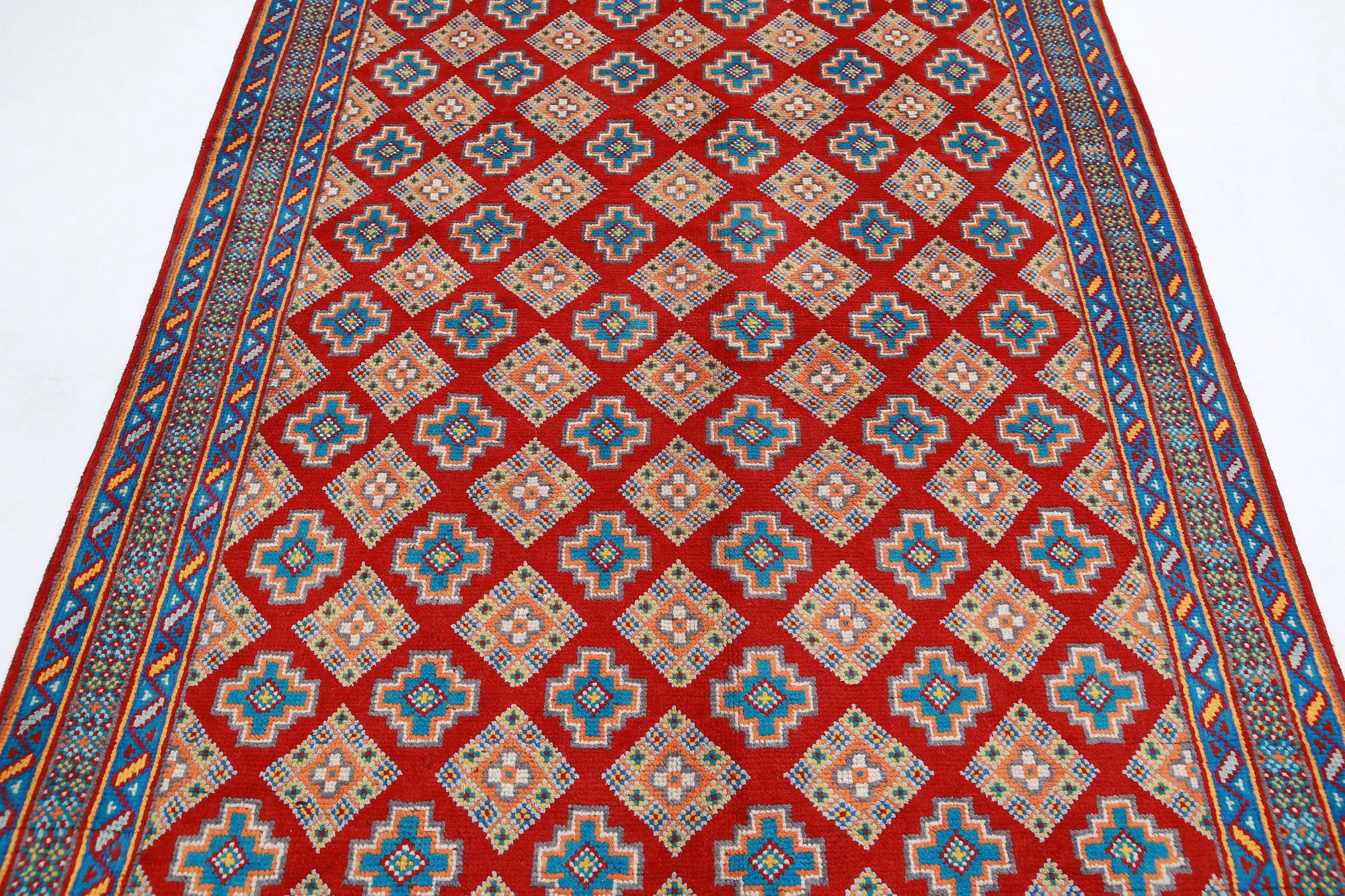 Hand Knotted Baluch Revival Wool Rug - 5'1'' x 7'1''