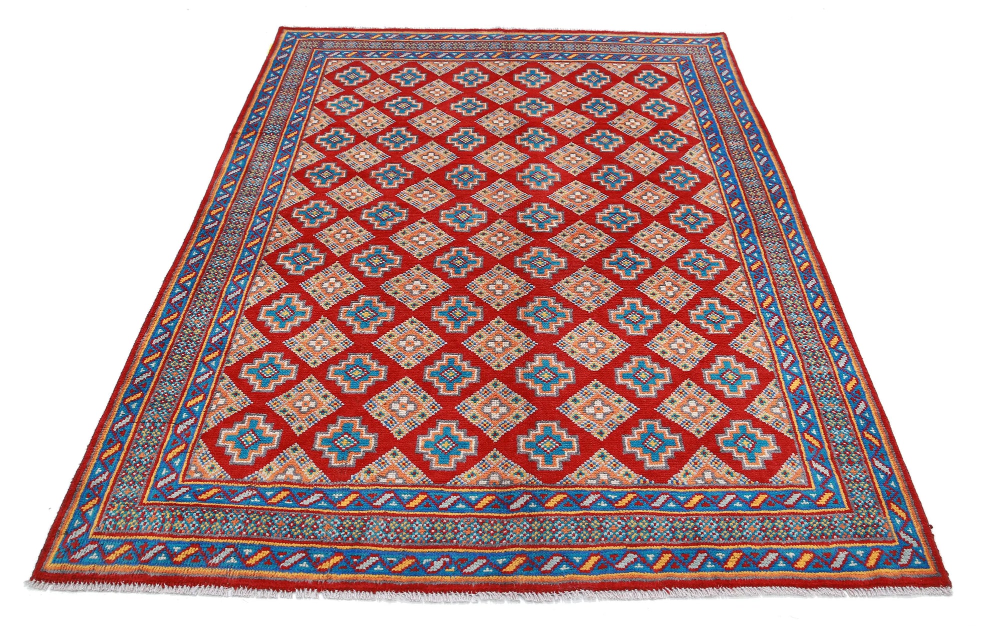 Hand Knotted Baluch Revival Wool Rug - 5'1'' x 7'1''