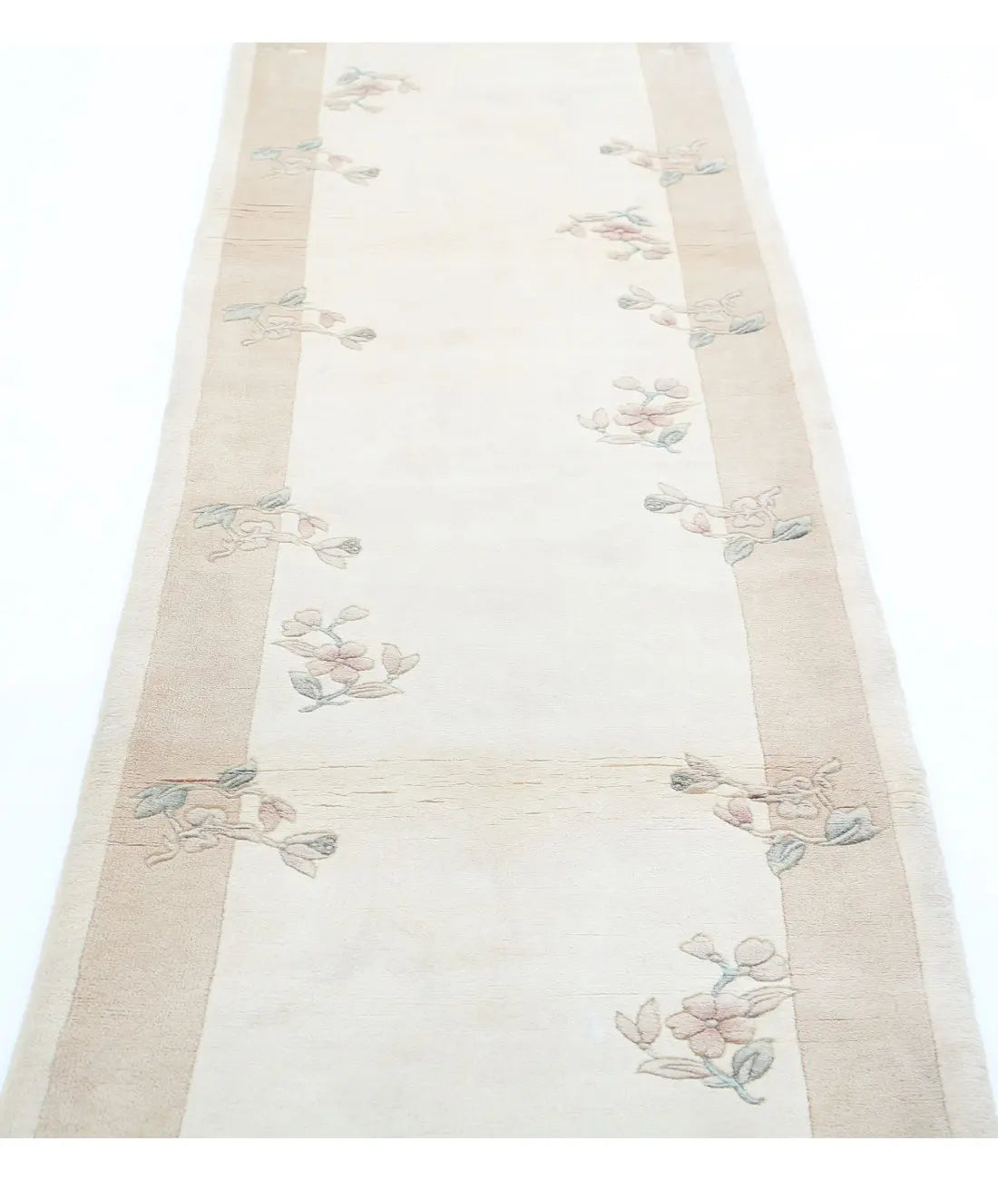 Hand Knotted Chinese Wool Rug - 2'6'' x 10'4''