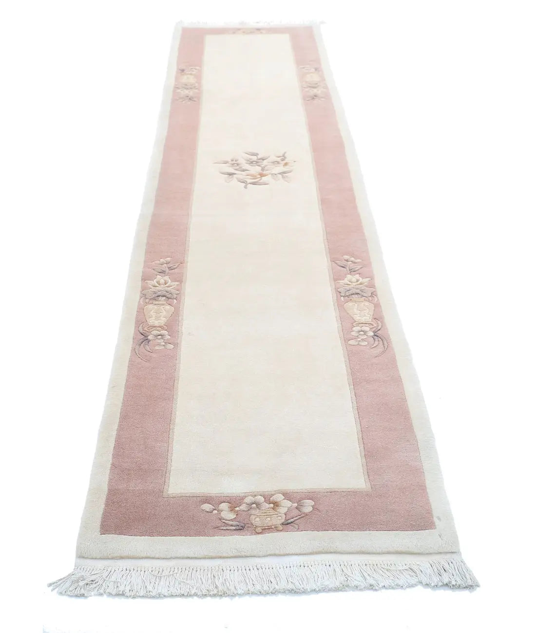 Tapis chinois en laine noué à la main - 2'6'' x 11'11''