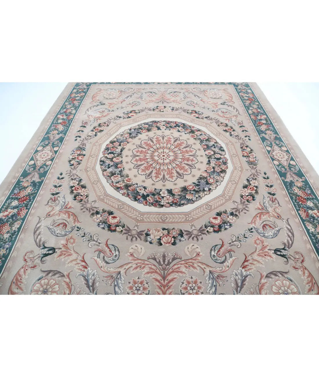 Hand Knotted Chinese Wool Rug - 8'11'' x 12'1''