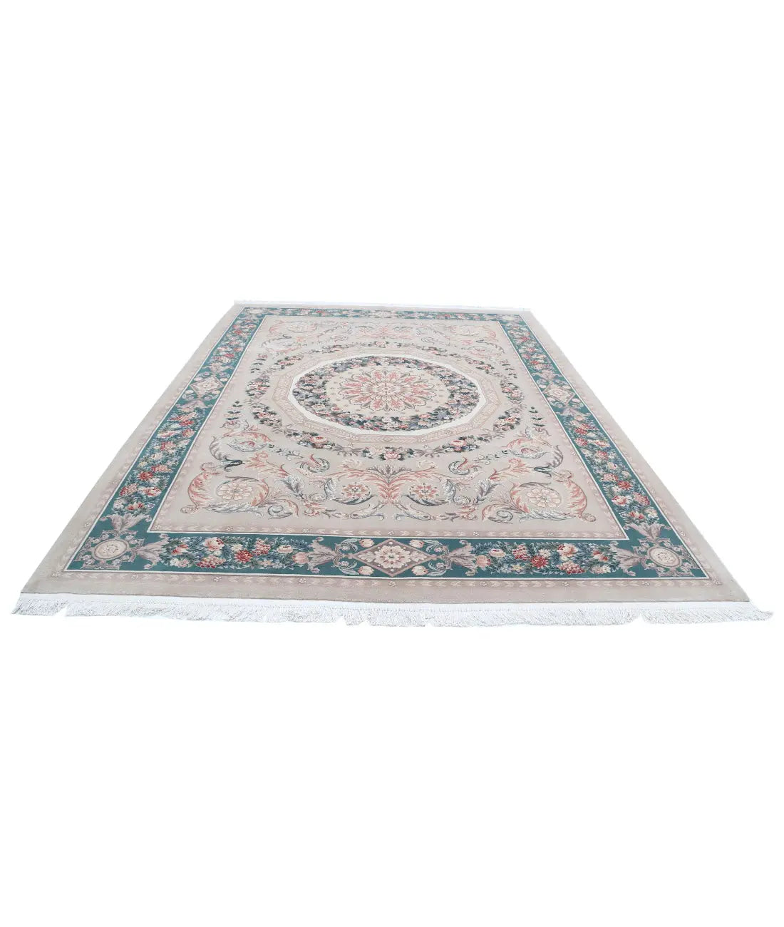 Hand Knotted Chinese Wool Rug - 8'11'' x 12'1''