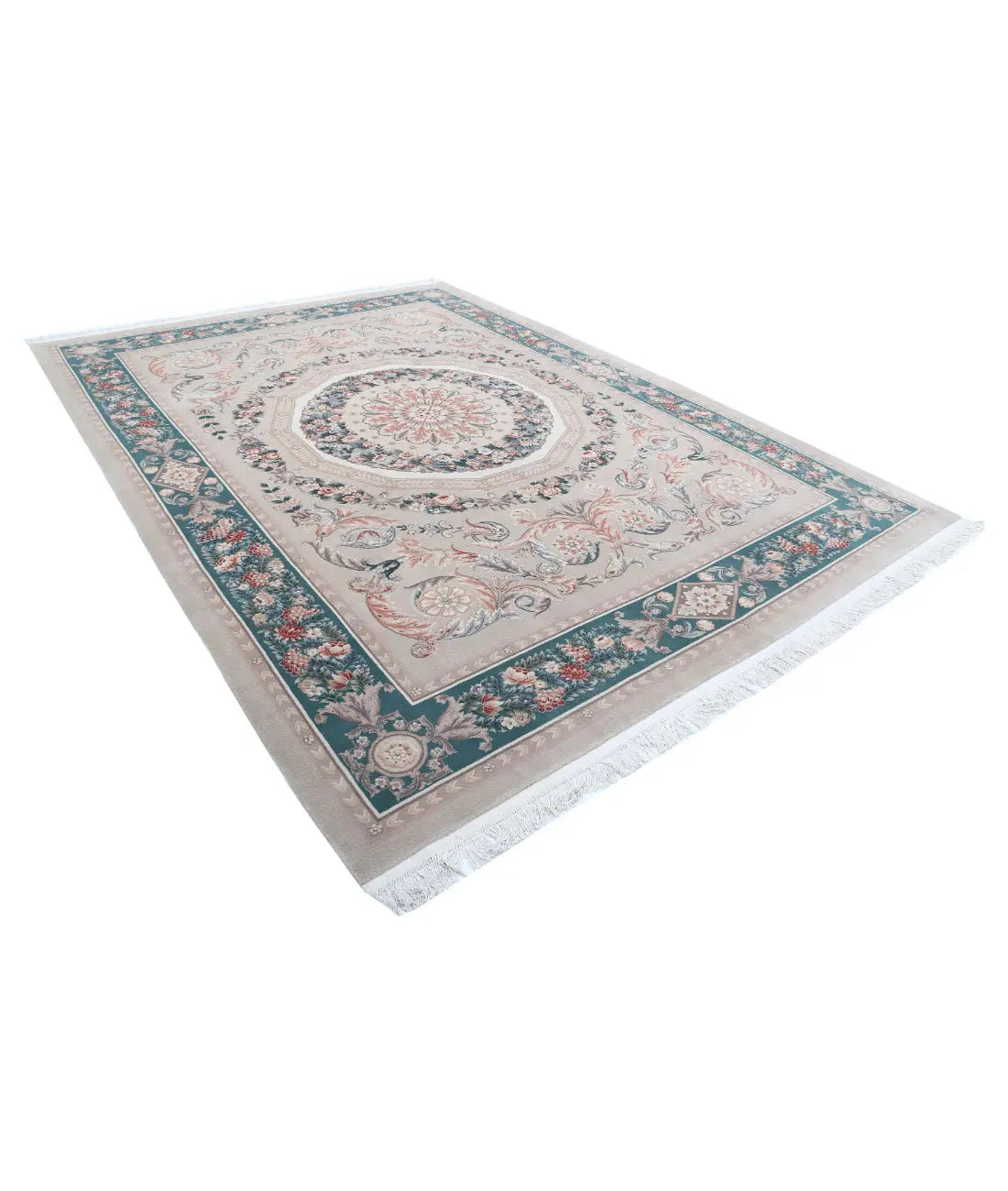 Hand Knotted Chinese Wool Rug - 8'11'' x 12'1''