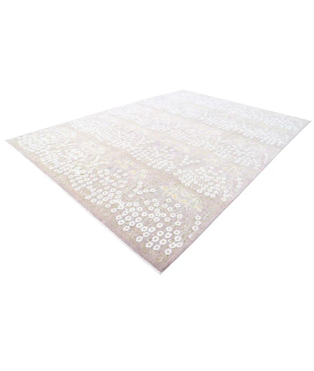 Hand Knotted Fine Artemix Wool & Silk Rug - 9'9'' x 13'8'' - Arteverk Rugs Area rug