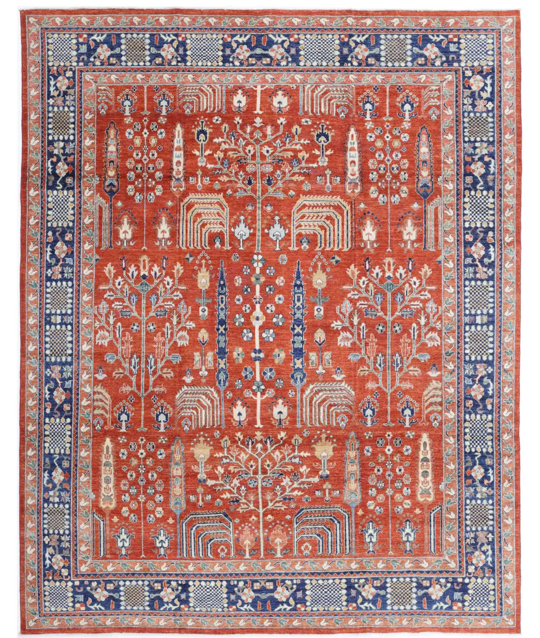 Hand Knotted Fine Bakshaish Wool Rug - 7&#39;9&#39;&#39; x 9&#39;11&#39;&#39; - Arteverk Rugs Area rug