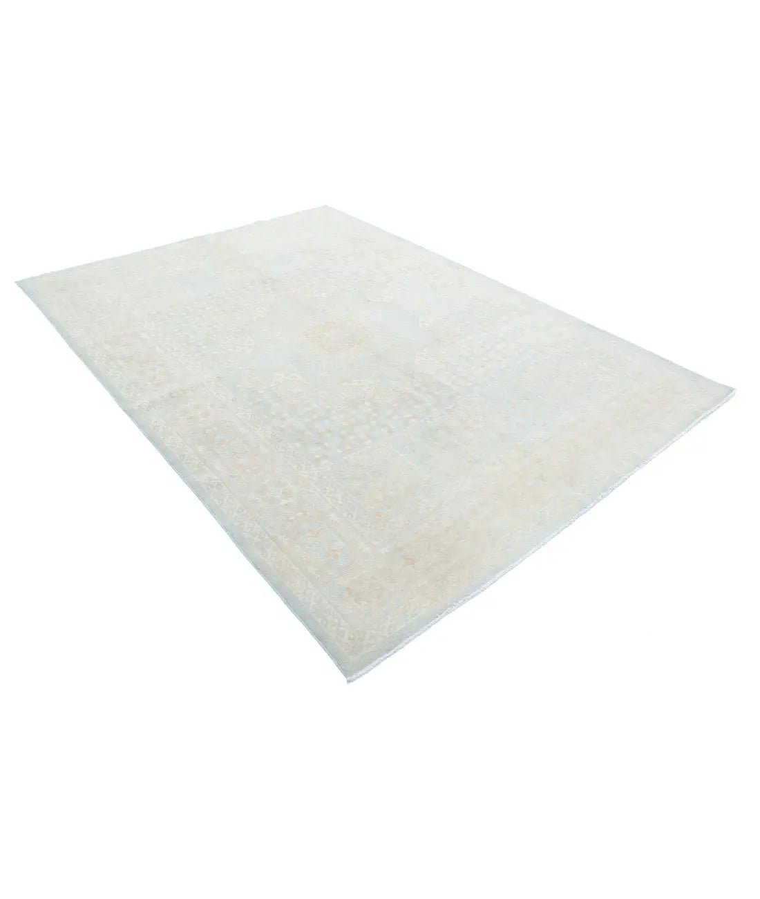 Hand Knotted Fine Mamluk Wool Rug - 6'2'' x 8'10'' - Arteverk Rugs Area rug