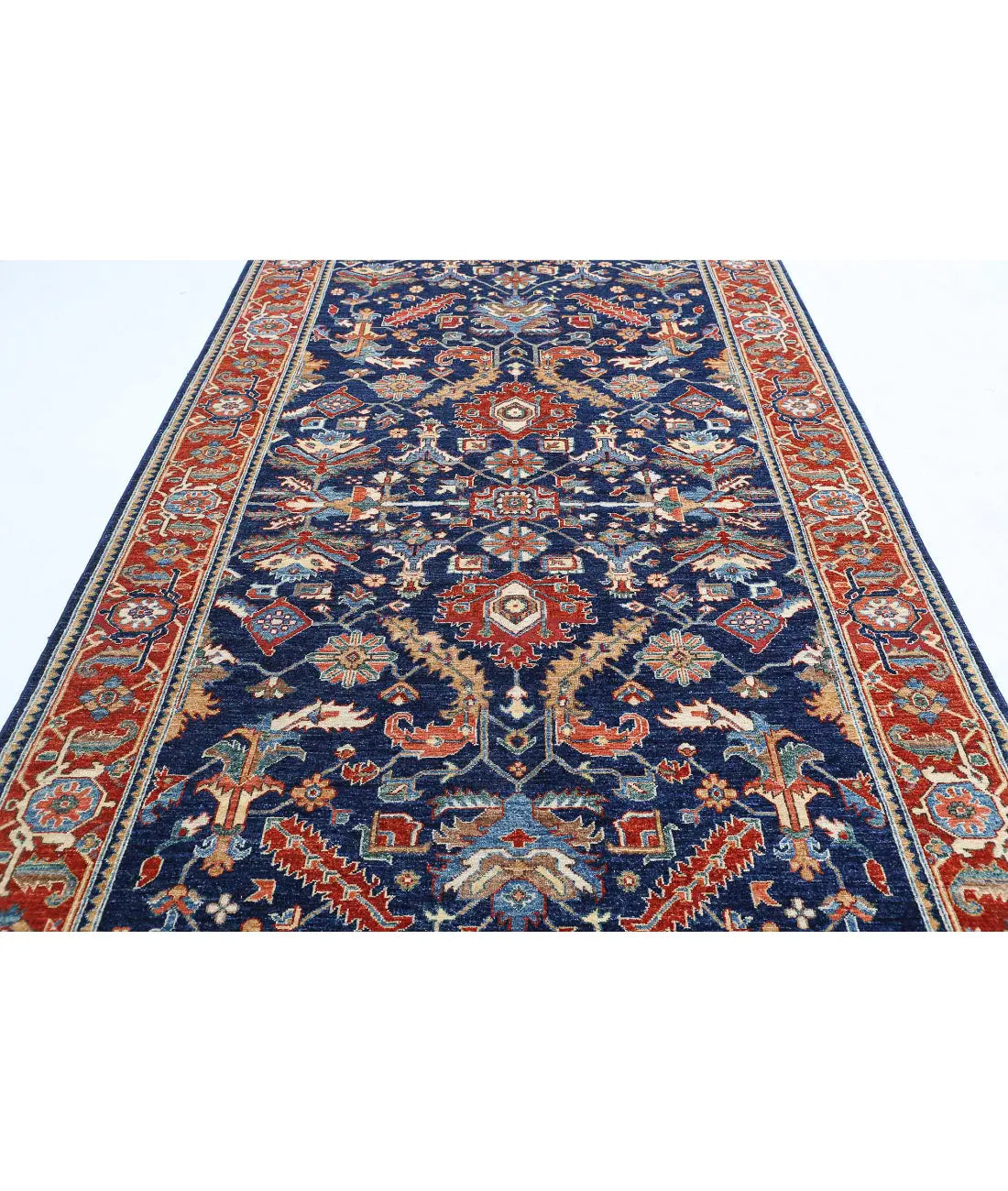 Hand Knotted Heriz Farhan Wool Rug - 6'2'' x 12'7'' - Arteverk Rugs Area rug