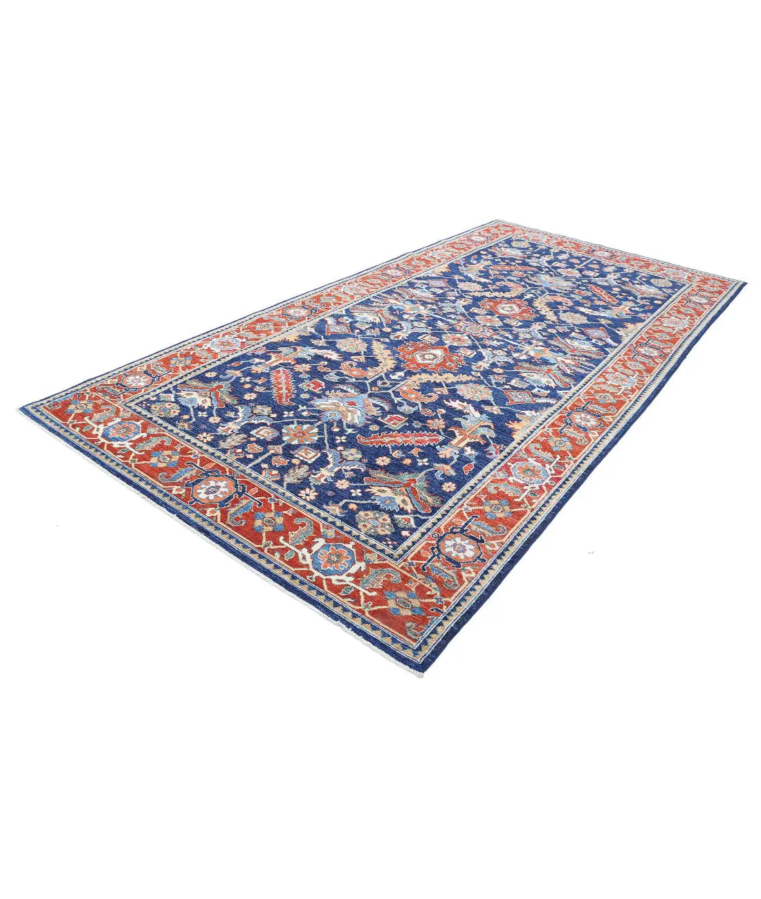 Hand Knotted Heriz Farhan Wool Rug - 6'2'' x 12'7'' - Arteverk Rugs Area rug