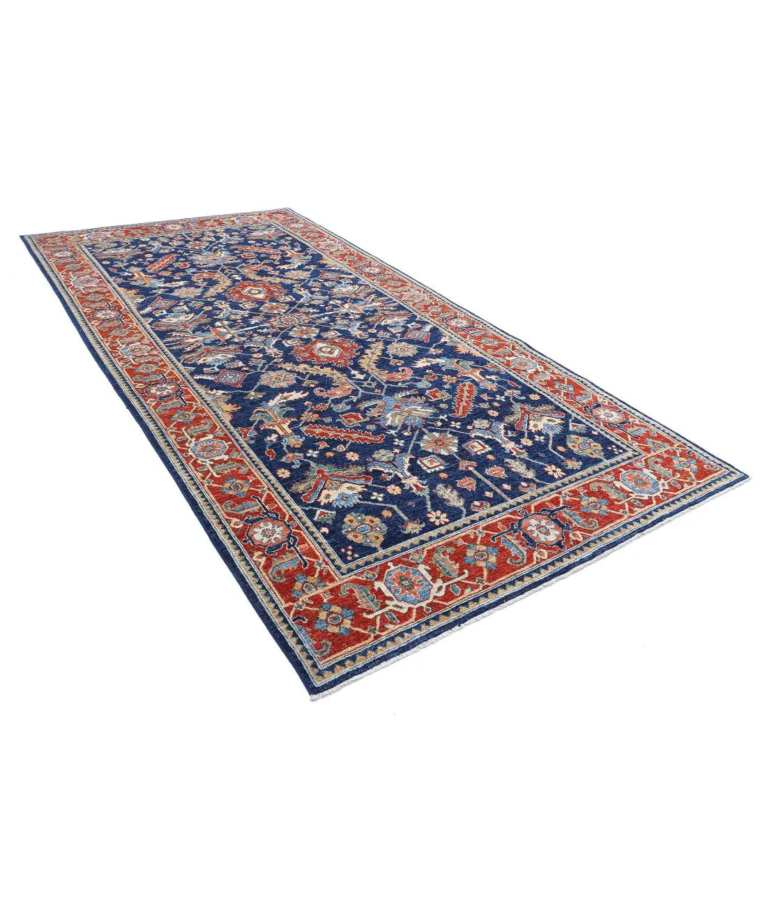 Hand Knotted Heriz Farhan Wool Rug - 6'2'' x 12'7'' - Arteverk Rugs Area rug